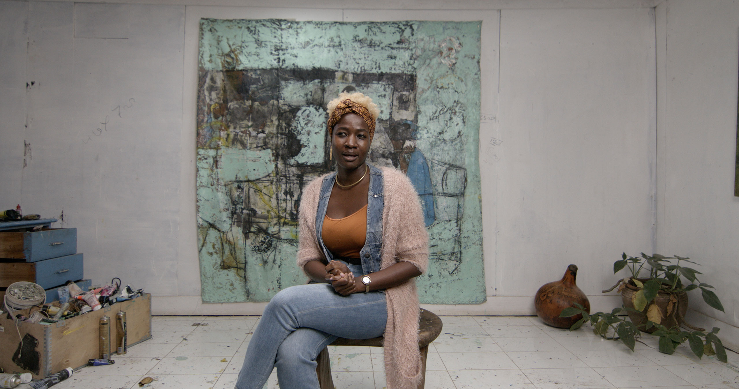Kenyan artist Shiviske Shivisi.
CROSSROADS: Life in the Resilient City. Film still. 