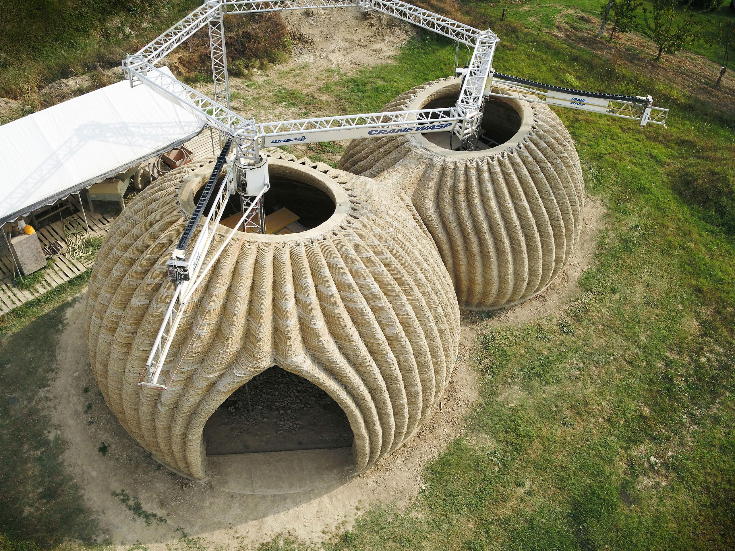 TECLA, 3D Printed Habitat by WASP and Mario Cucinella Architects © WASP