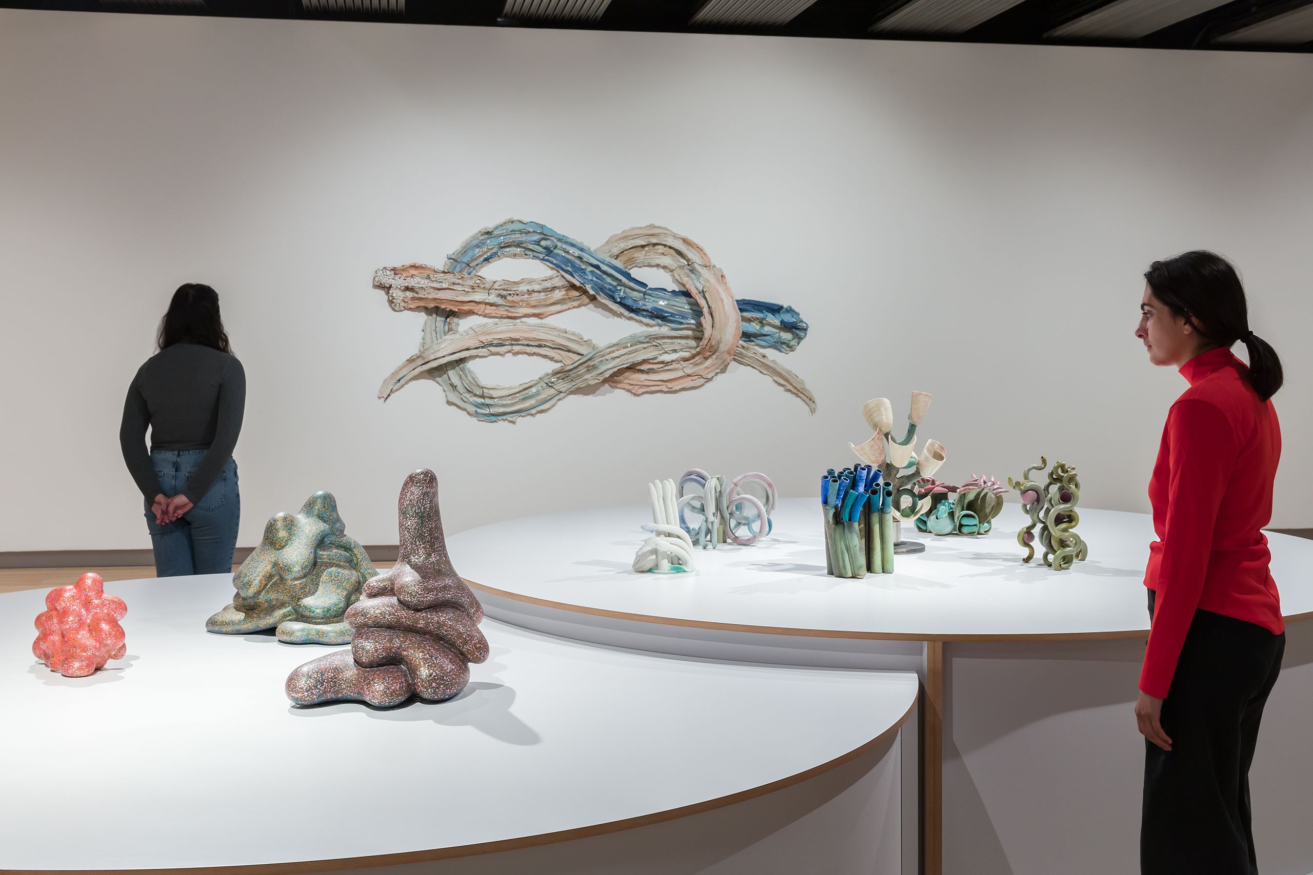 Installation view of Ken Price, Brie Ruais and Beate Kuhn, Strange Clay: Ceramics in Contemporary Art at the Hayward Gallery (26 October 2022 - 8 January 2023). Photo: Mark Blower. Courtesy the Hayward Gallery.