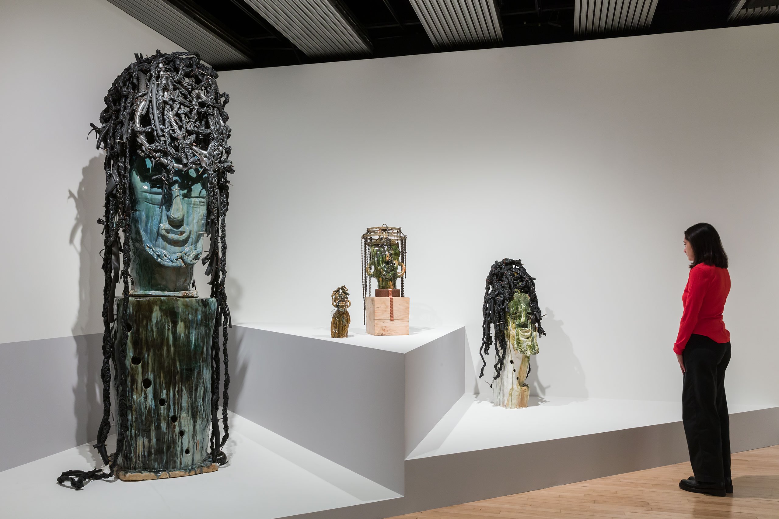 Installation view of Leilah Babirye, Strange Clay: Ceramics in Contemporary Art at the Hayward Gallery (26 October 2022 - 8 January 2023). Photo: Mark Blower. Courtesy the Hayward Gallery.