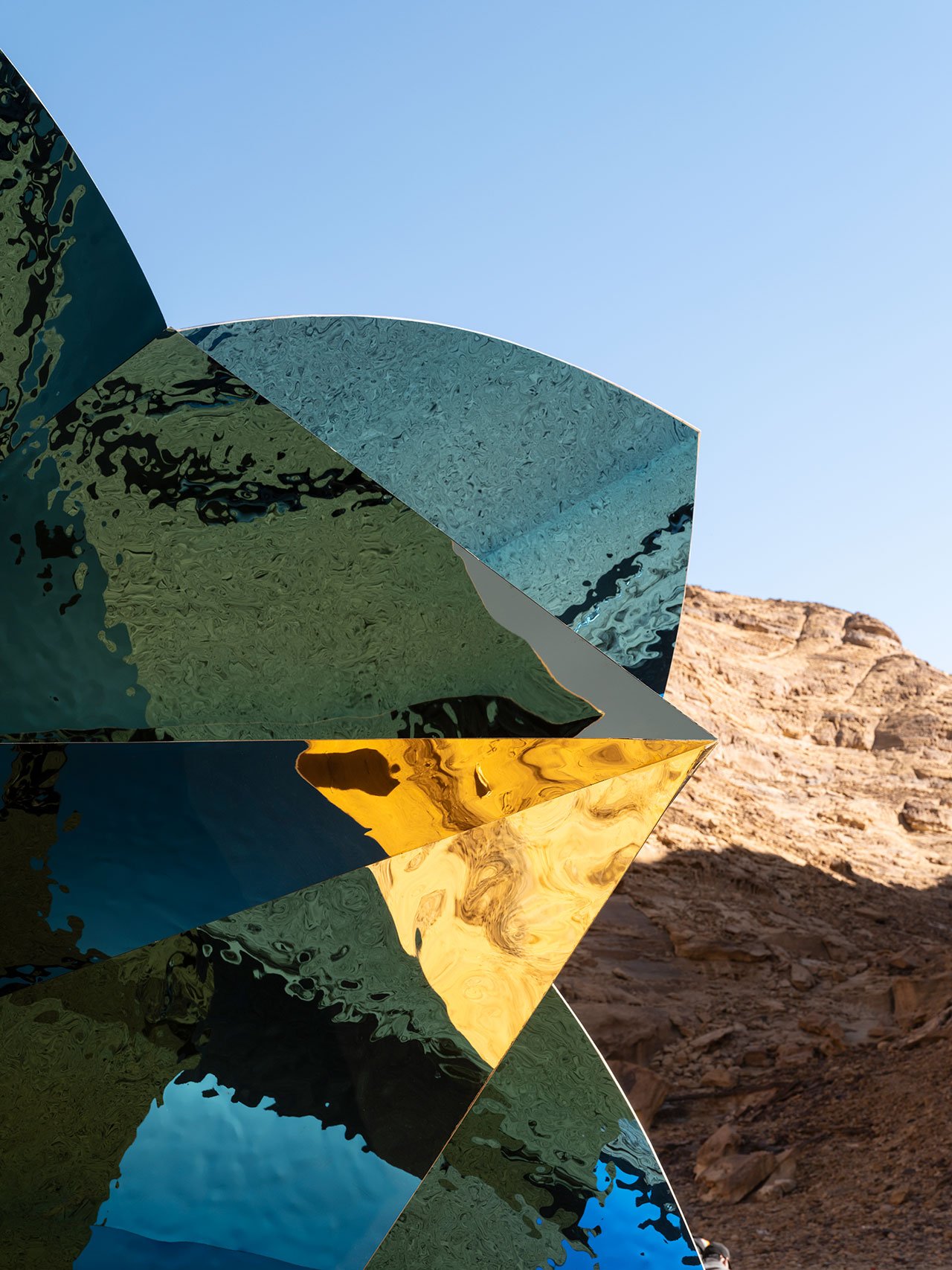 Shadia Alem, I Have Seen Thousands of Stars and One Fell in AlUla, installation view, Desert X AlUla 2022. Courtesy of the artist and Desert X AlUla. Photo Lance Gerber.
