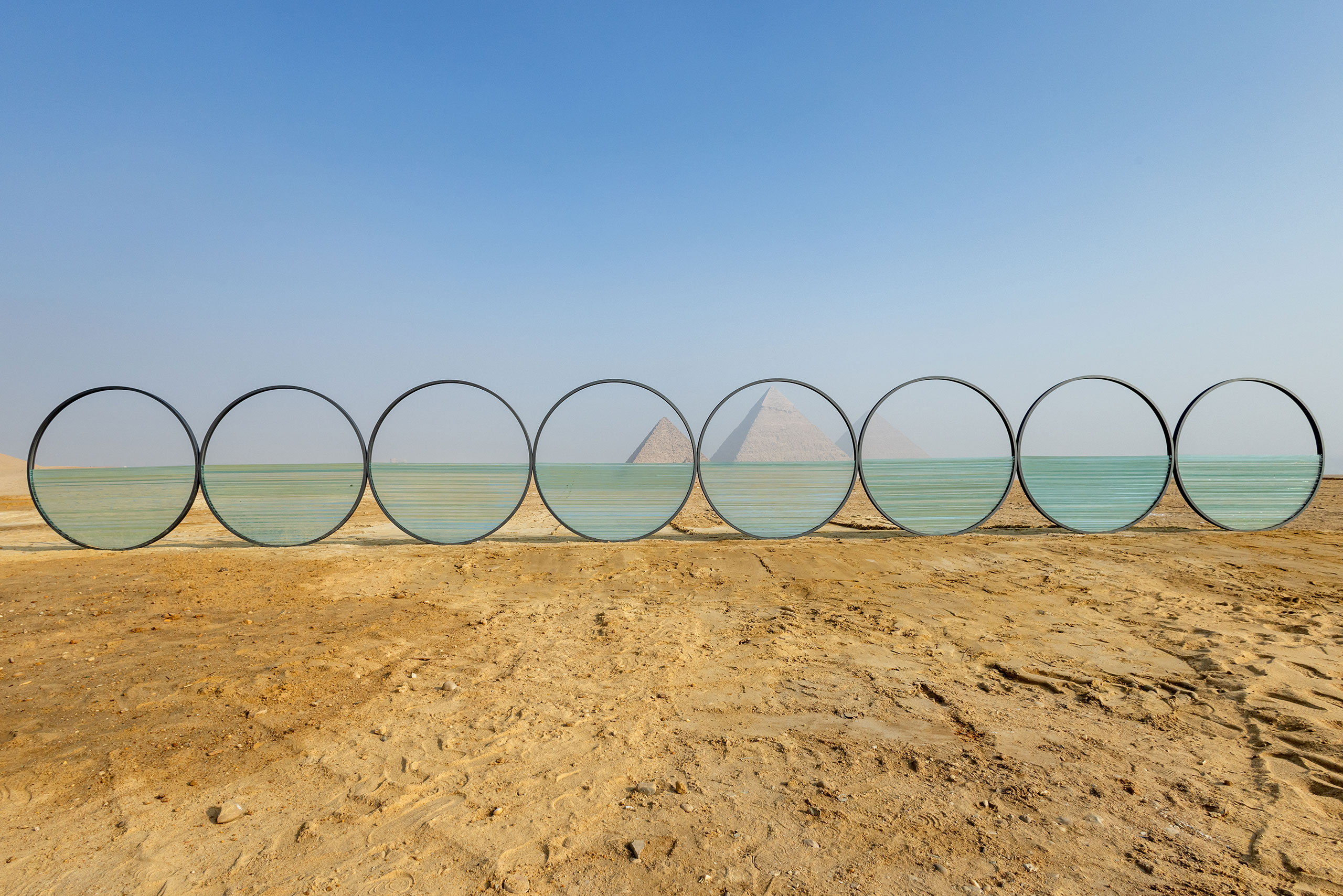 "Horizon" by Costas Varotsos. Installation view, “Forever Is Now III”, Art D’Egypte. © AFP