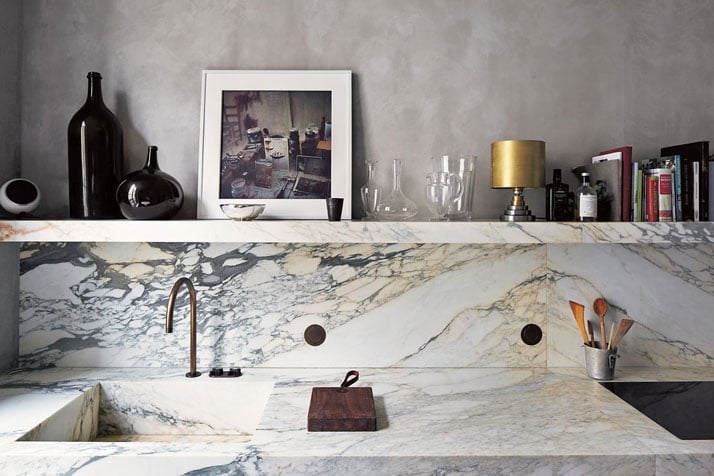 The kitchen in the Paris apartment of Joseph Dirand. Photo © Simon Watson, The New York Times.