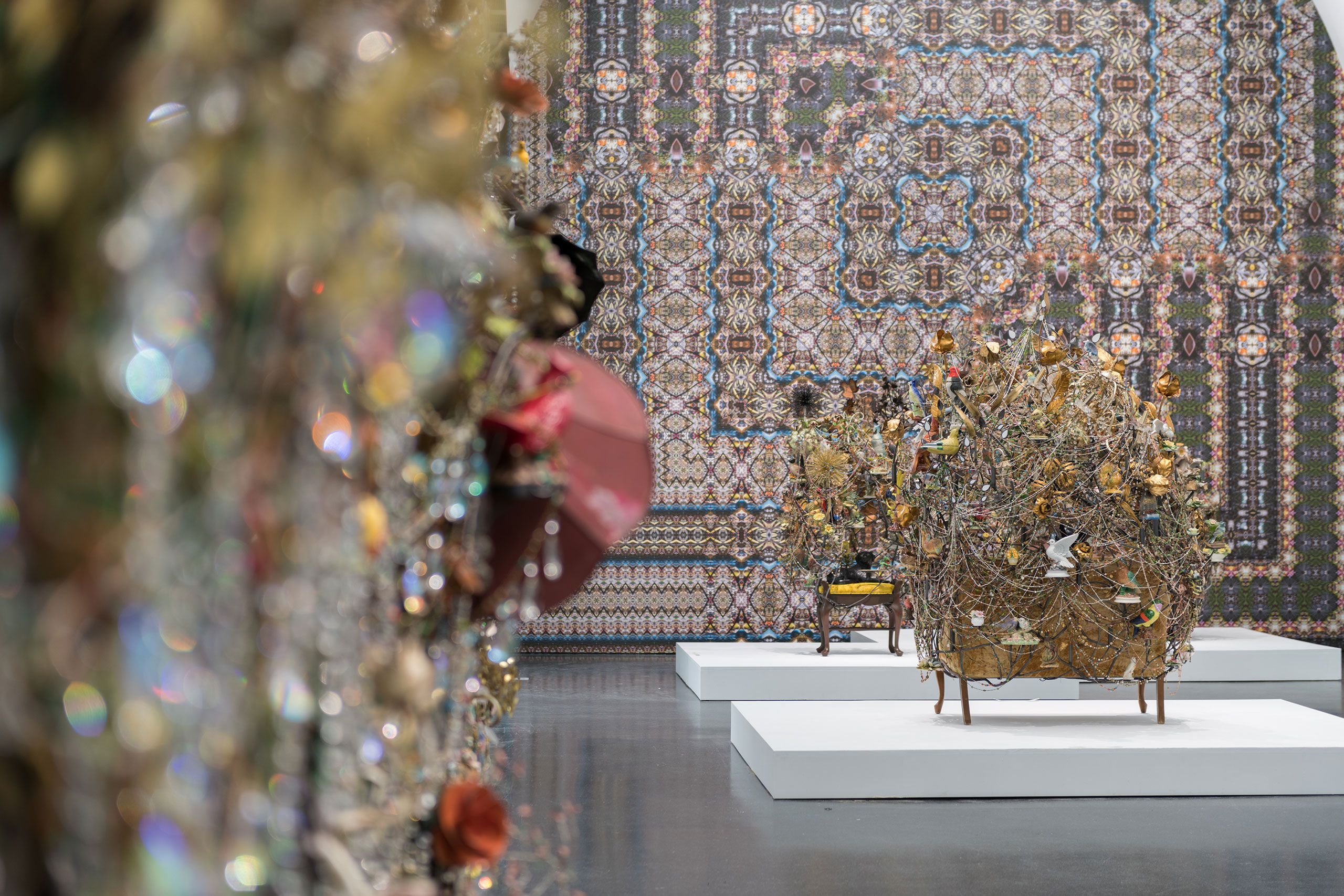 Installation view, Nick Cave: Forothermore, MCA Chicago. May 14 – October 2, 2022. Photo: Nathan Keay, © MCA Chicago.