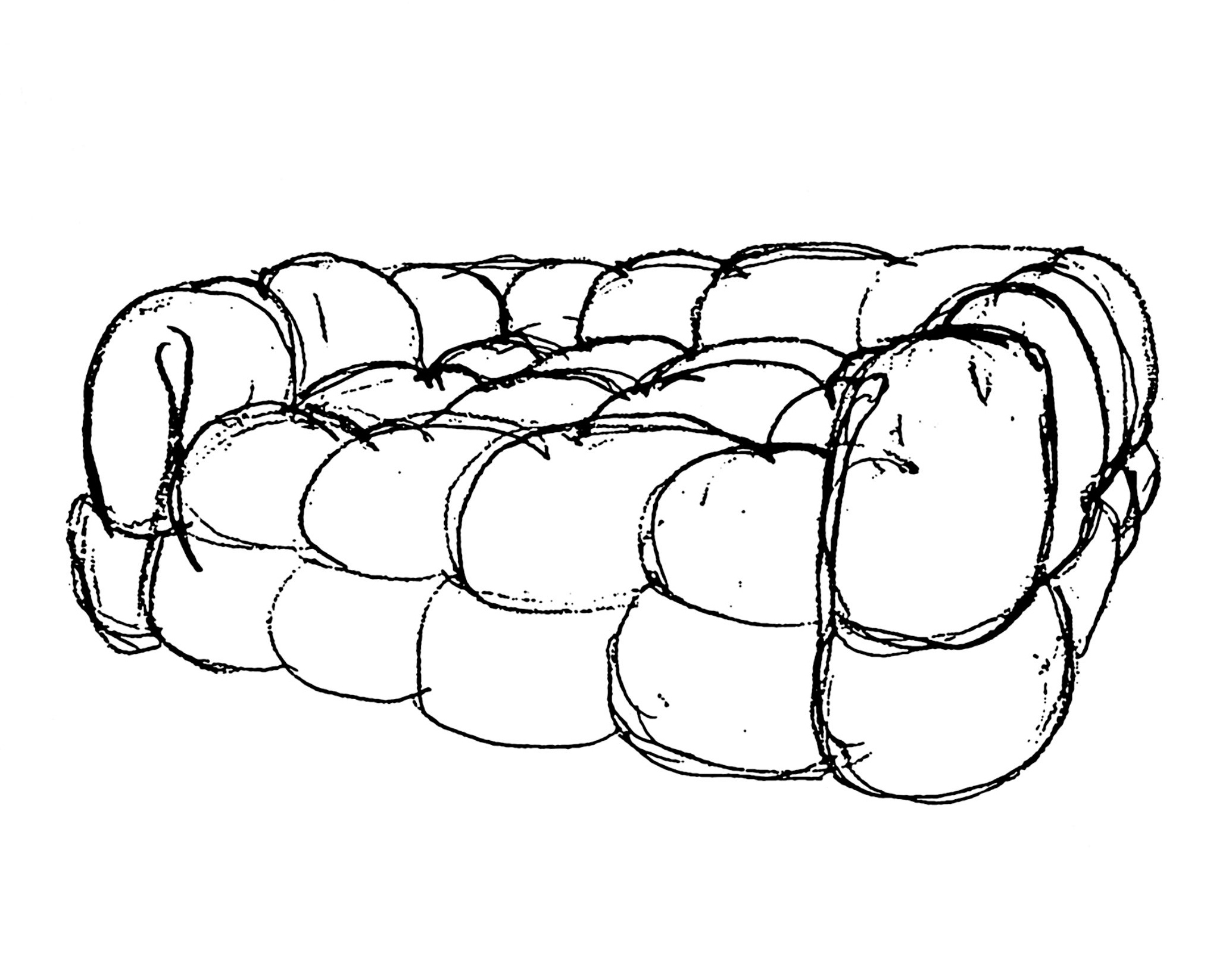 Strips Modular Sofa (Sketch). Designed by Cini Boeri for artflex, 1968. © Loro Piana.