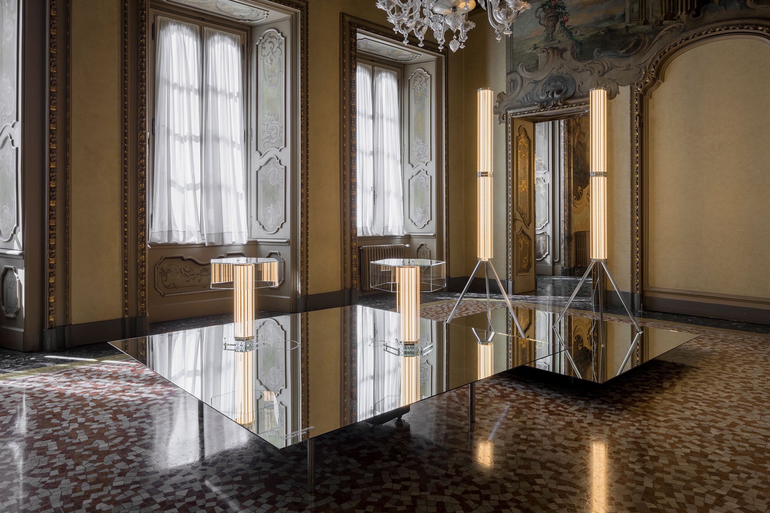 Flos at Palazzo Visconti. Milan Design Week, 2024.
SuperWire Table &amp; Floor Lamps. Designed by Formafantasma for Flos.
Photo © Nicolò Panzeri.