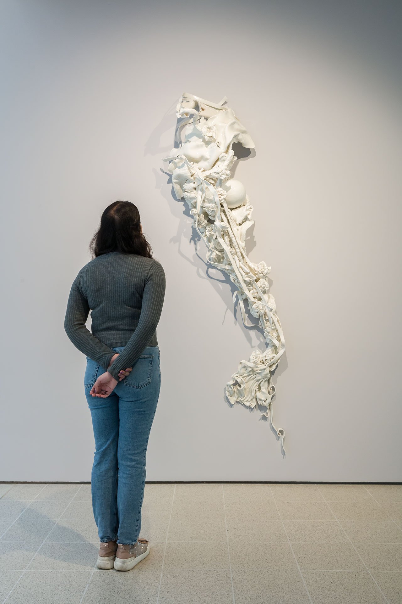 Installation view of Rachel Kneebone, Strange Clay: Ceramics in Contemporary Art at the Hayward Gallery (26 October 2022 - 8 January 2023). Photo: Mark Blower. Courtesy the Hayward Gallery.