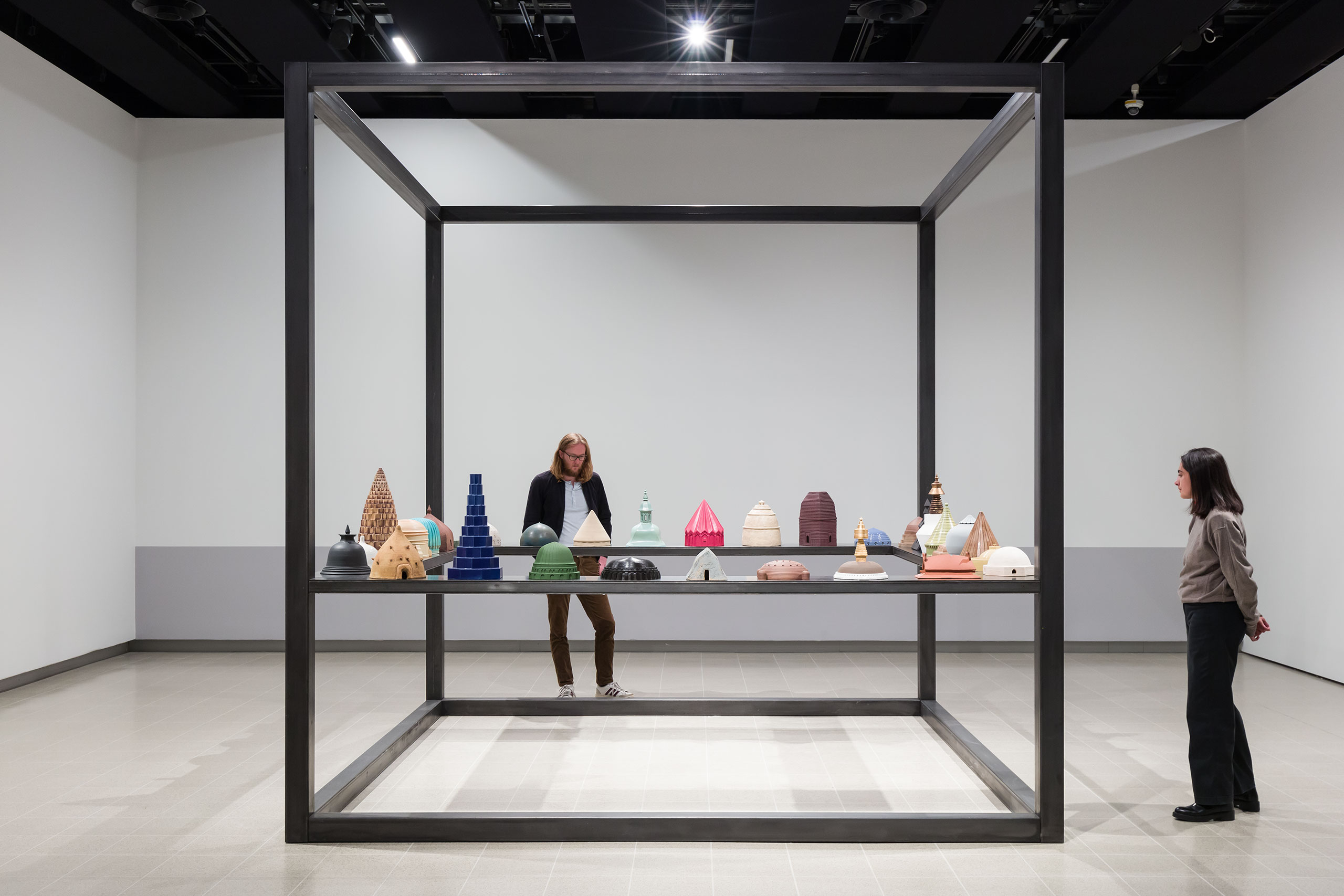 Installation view of Shahpour Pouyan, Strange Clay: Ceramics in Contemporary Art at the Hayward Gallery (26 October 2022 - 8 January 2023). Photo: Mark Blower. Courtesy the Hayward Gallery.