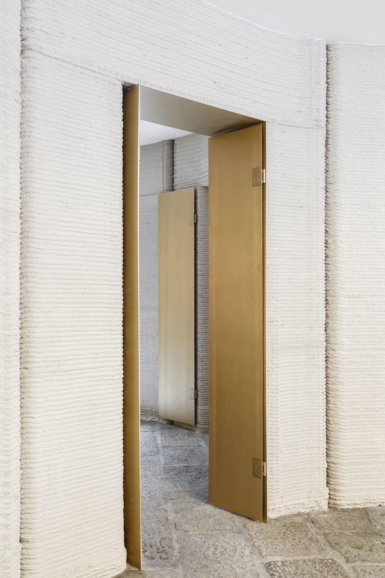3D 房屋 05Massimiliano Locatelli | CLS Architetti 与 Italcementi Heidelberg Cement Group、Arup 和 Cybe 合作，在 Piazza Cesare Beccaria 展示了一个 100 平方米的房屋项目，现场 3d 打印。照片 © Luca Rotondo。