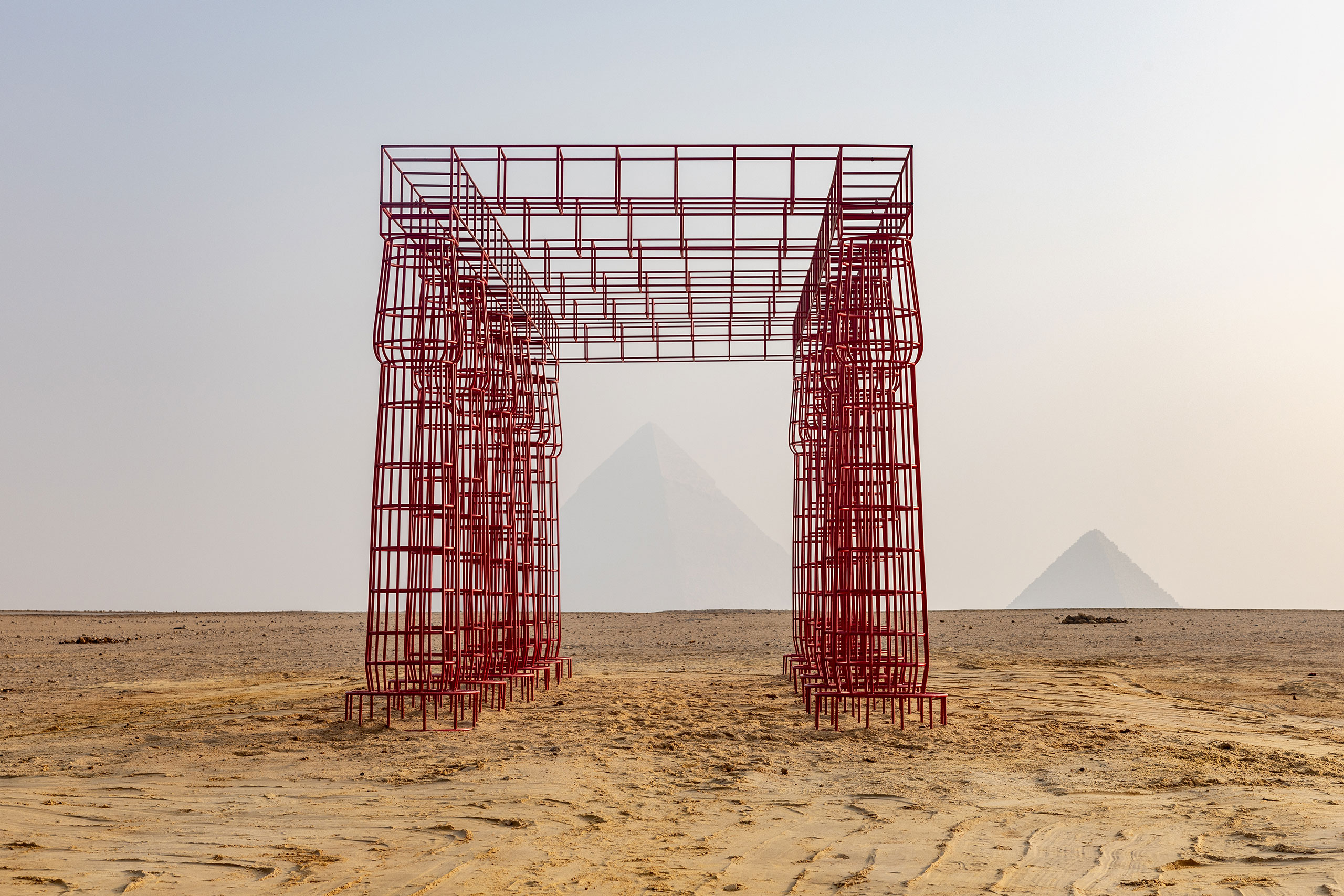"The Ghost Temple" by Sam Shendi. Installation view, “Forever Is Now III”, Art D’Egypte. © AFP