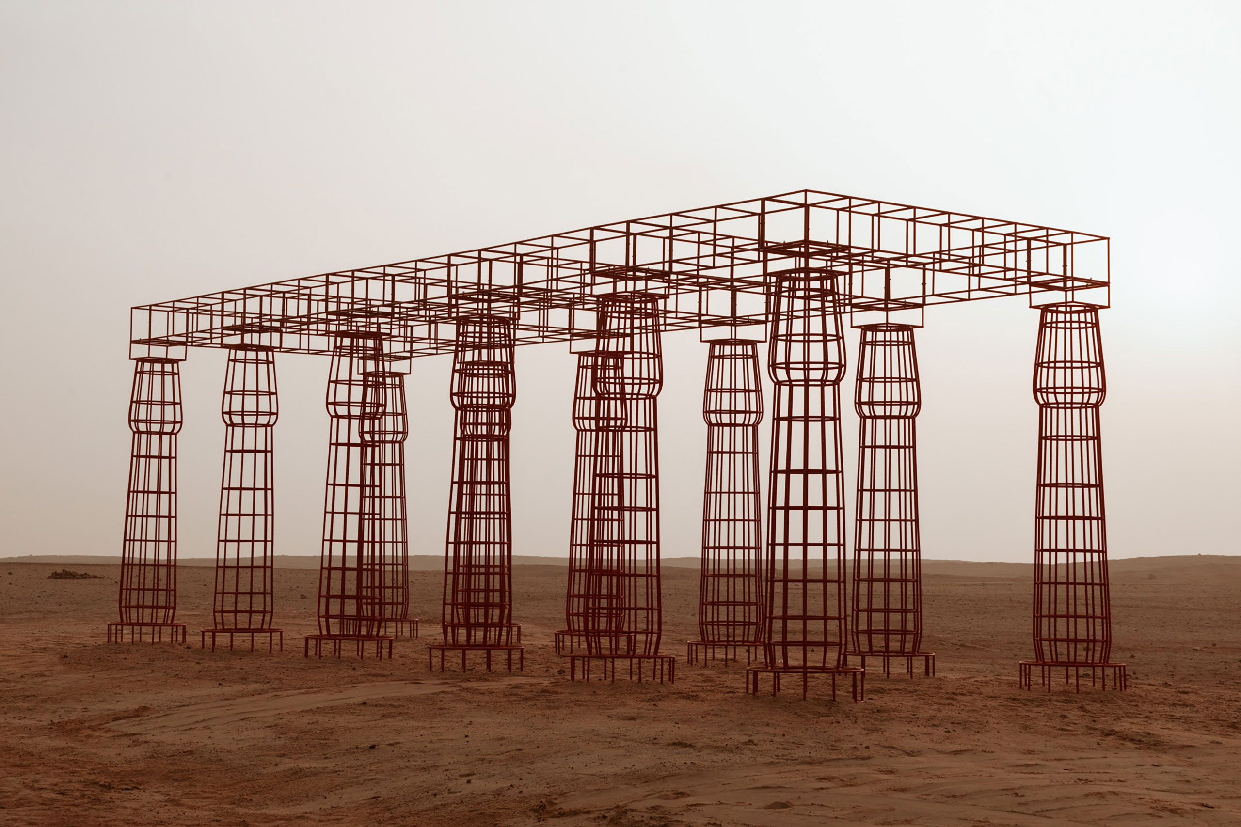 "The Ghost Temple" by Sam Shendi. Installation view, “Forever Is Now III”, Art D’Egypte. © AFP