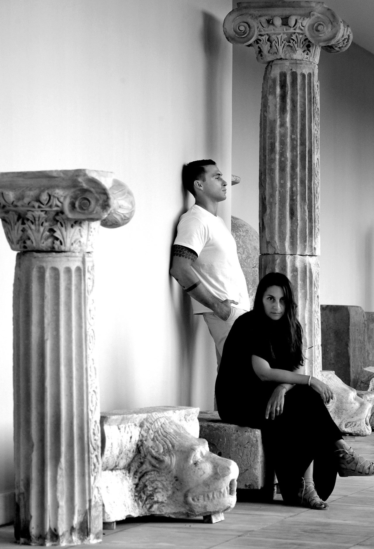 Christina Martini &amp; Nikolas Minoglou, the founders of Ancient Greek Sandals. Photo © Ancient Greek Sandals.