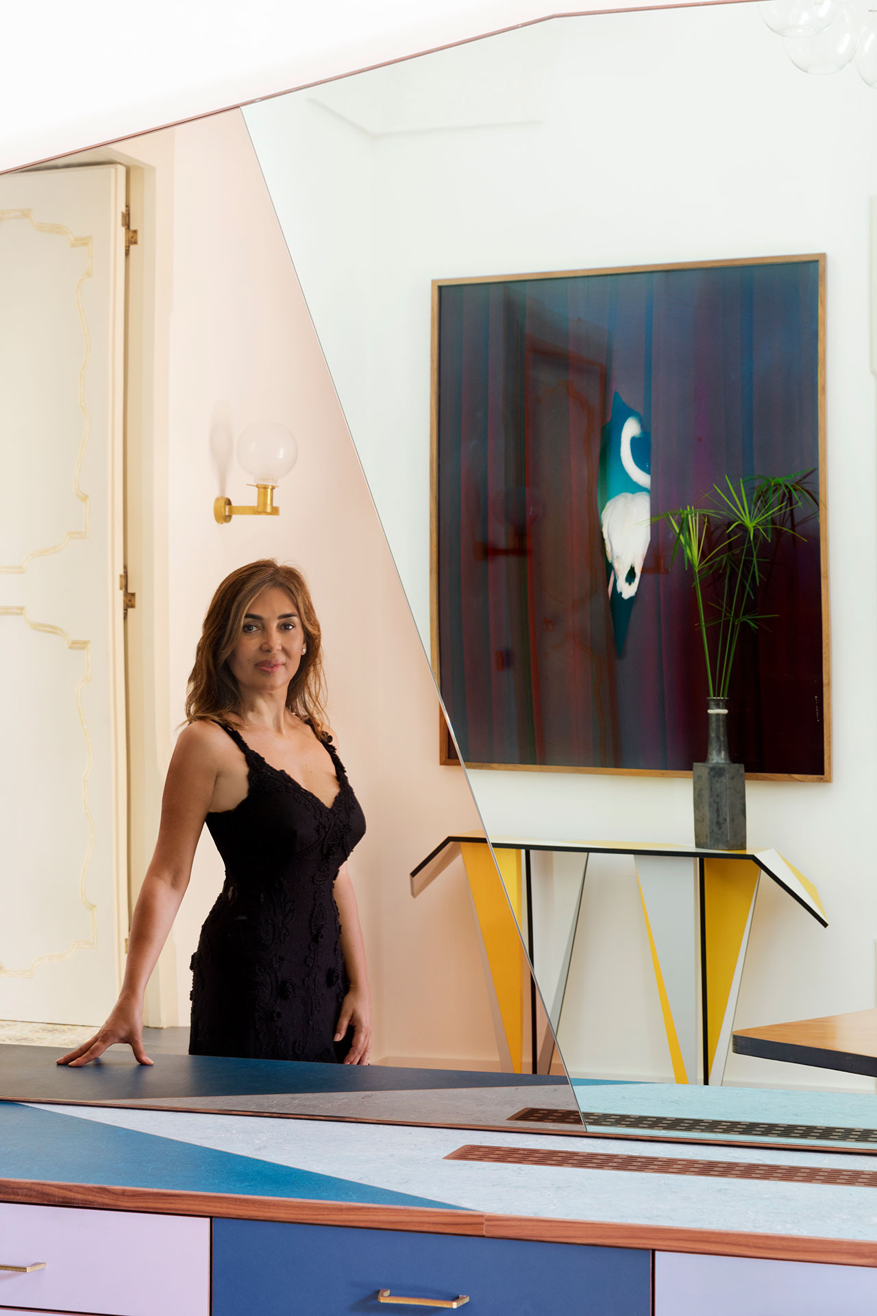 Collector Anna Maria Enselmi at Palazzo Luce. Photography by Helenio Barbetta.