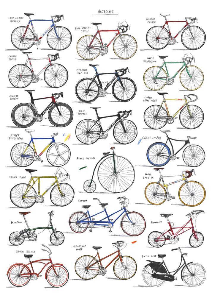 David Sparshott, Bicycles, 2013. From Visual Families, Copyright Gestalten 2014.
