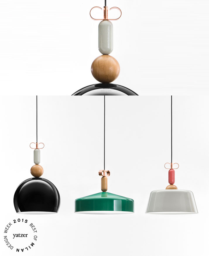 The BON TON suspension lamps collection by Cristina Celestino for Torremato.