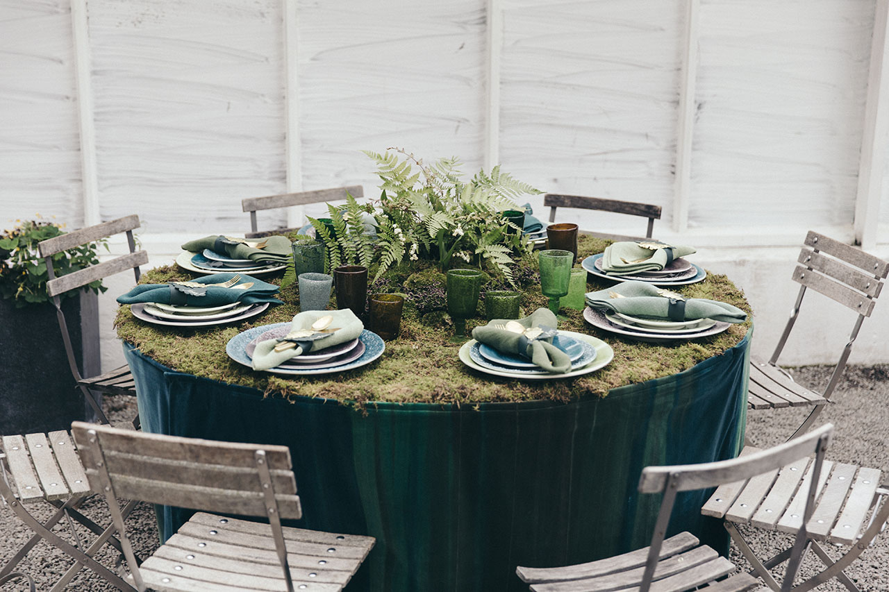 Table setting by Emma Wiklund at Mateus Meets Fashion 2019, Stockholm, Sweden. Photo by Rasmus Lindahl © Mateus.