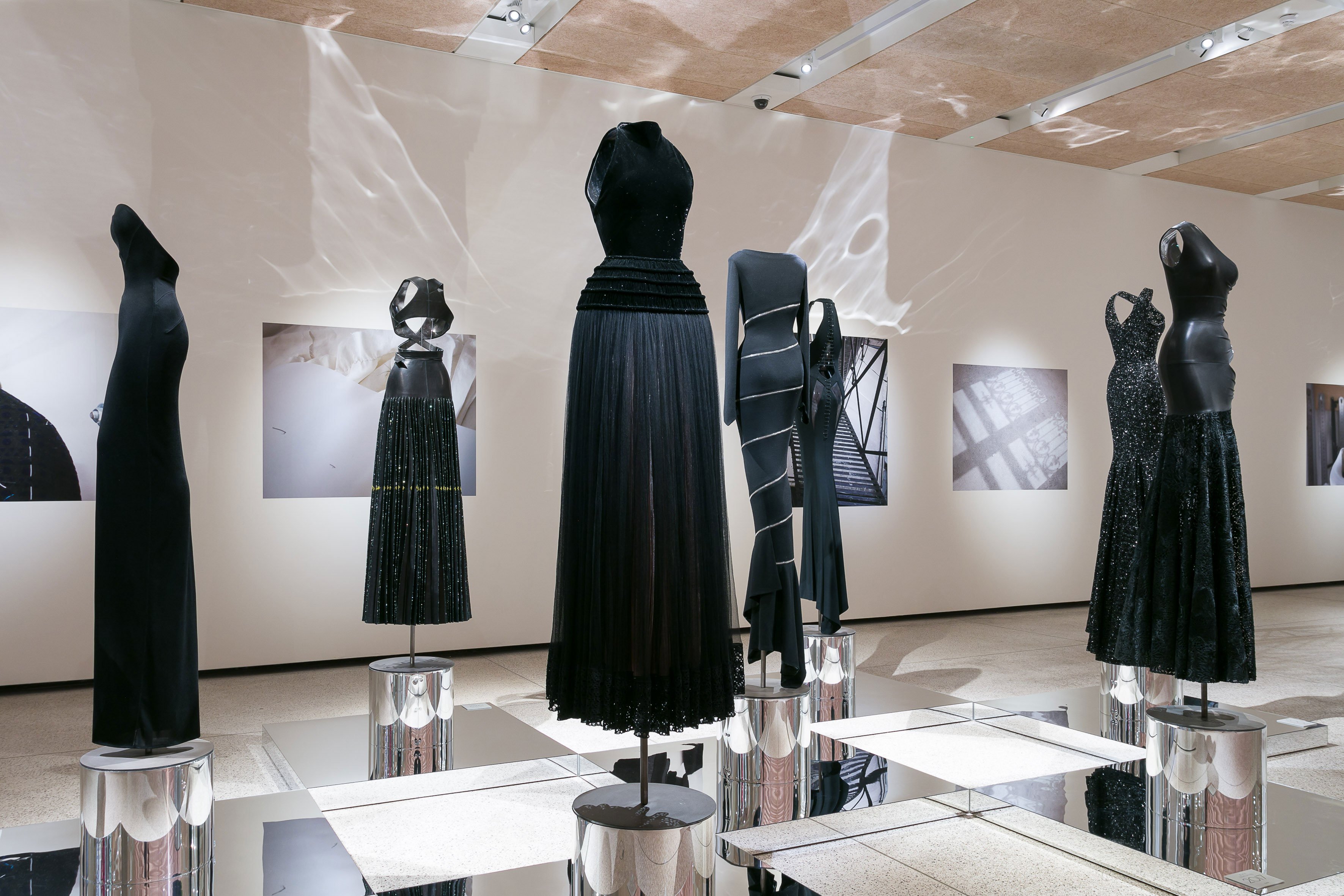 Installation of view of "Azzedine Alaïa: The Couturier" at the Design Museum. Photo by Mark Blower.