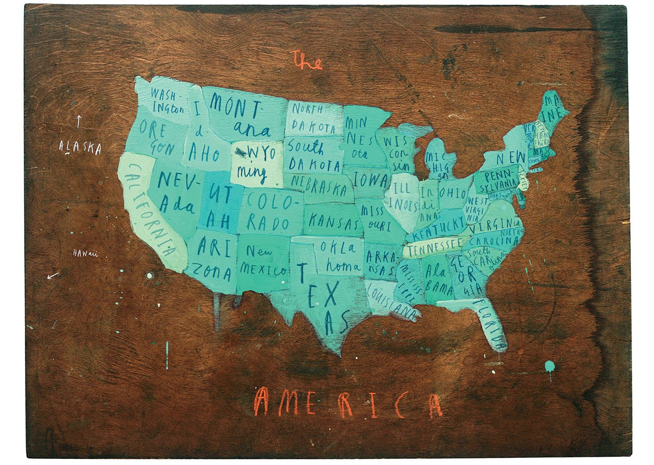 PLACES IN AMERICA
2009oil and chalk on wood16” x 27 1/2”
© Oliver Jeffers.