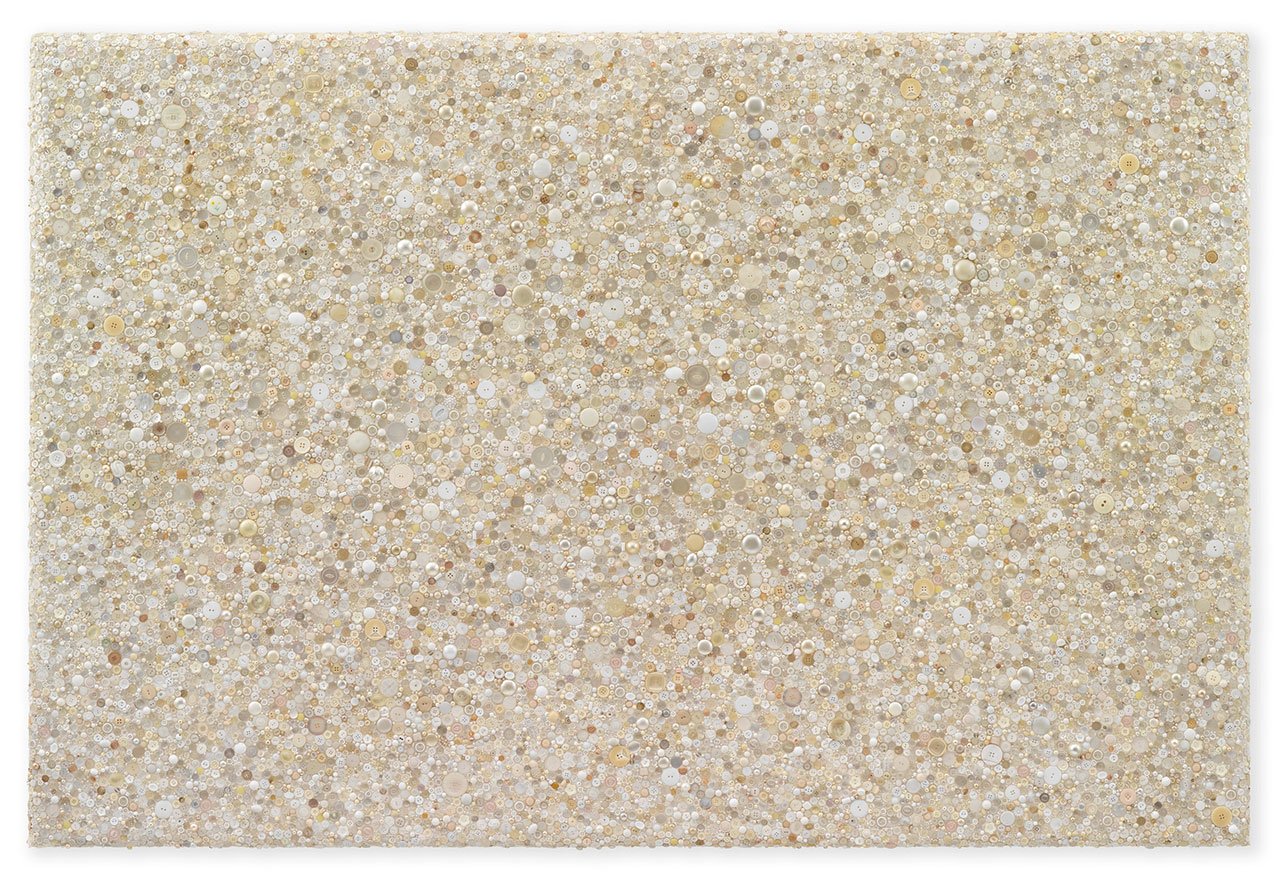 Mike Kelley, Memory Ware Flat #46, 2008. Mixed media on wood panel. 123.2 x 184.2 x 7 cm / 48 1/2 x 72 1/2 x 2 3/4 in. Art © Mike Kelley Foundation for the Arts. All Rights Reserved / Licensed by VAGA, New York, NY. Private Collection. Courtesy the Foundation and Hauser &amp; Wirth. Photo by Stefan Altenburger Photography Zürich.