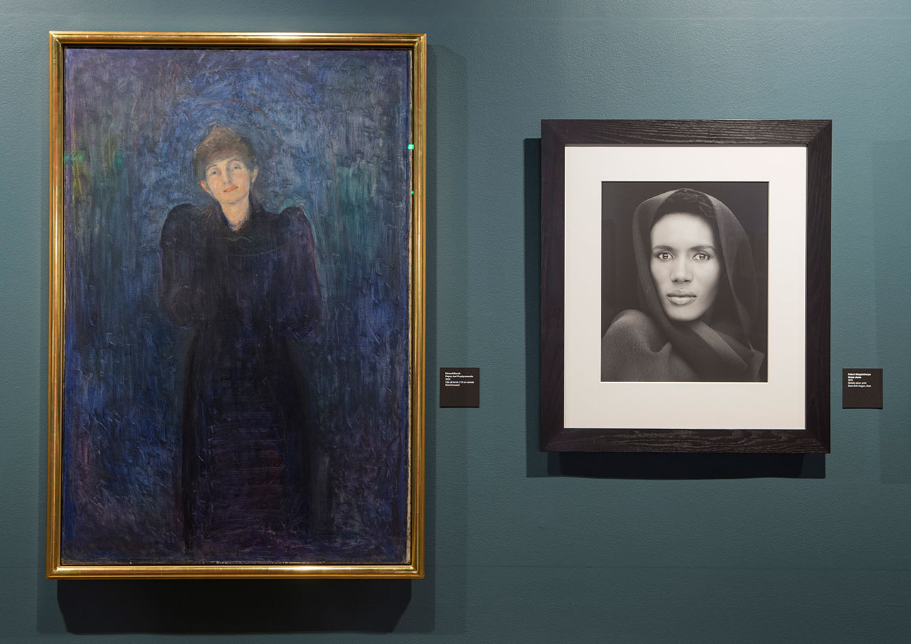 Mapplethorp + Munch exhibition at the Munch Museum, Oslo (2016). Installation view.Photo by Ove Kvavik. Courtesy the Munch Museum. 