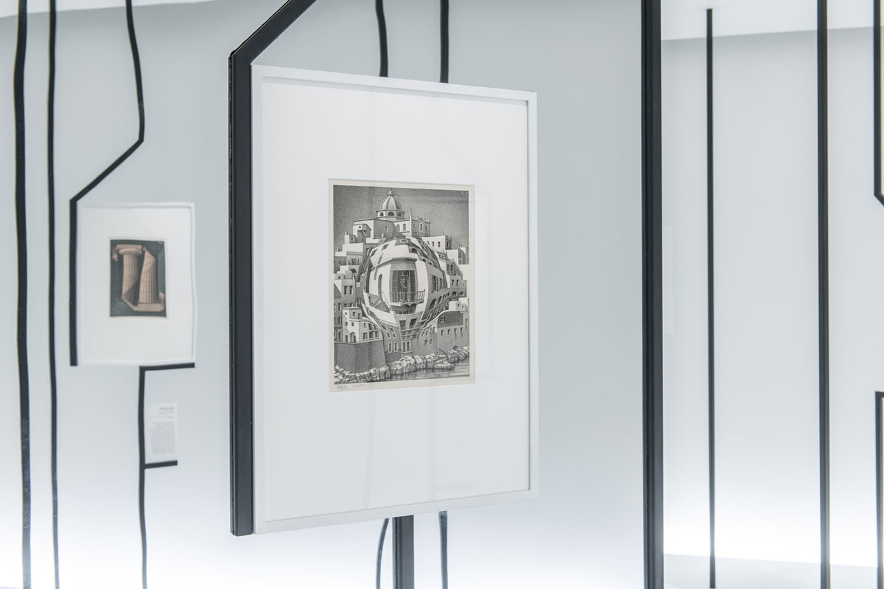 Escher x nendo 展览现场 | 在两个世界之间，NGV 国际展览空间于 2018 年 12 月 2 日至 2019 年 4 月 7 日举行。摄影：Eugene Hyland。 