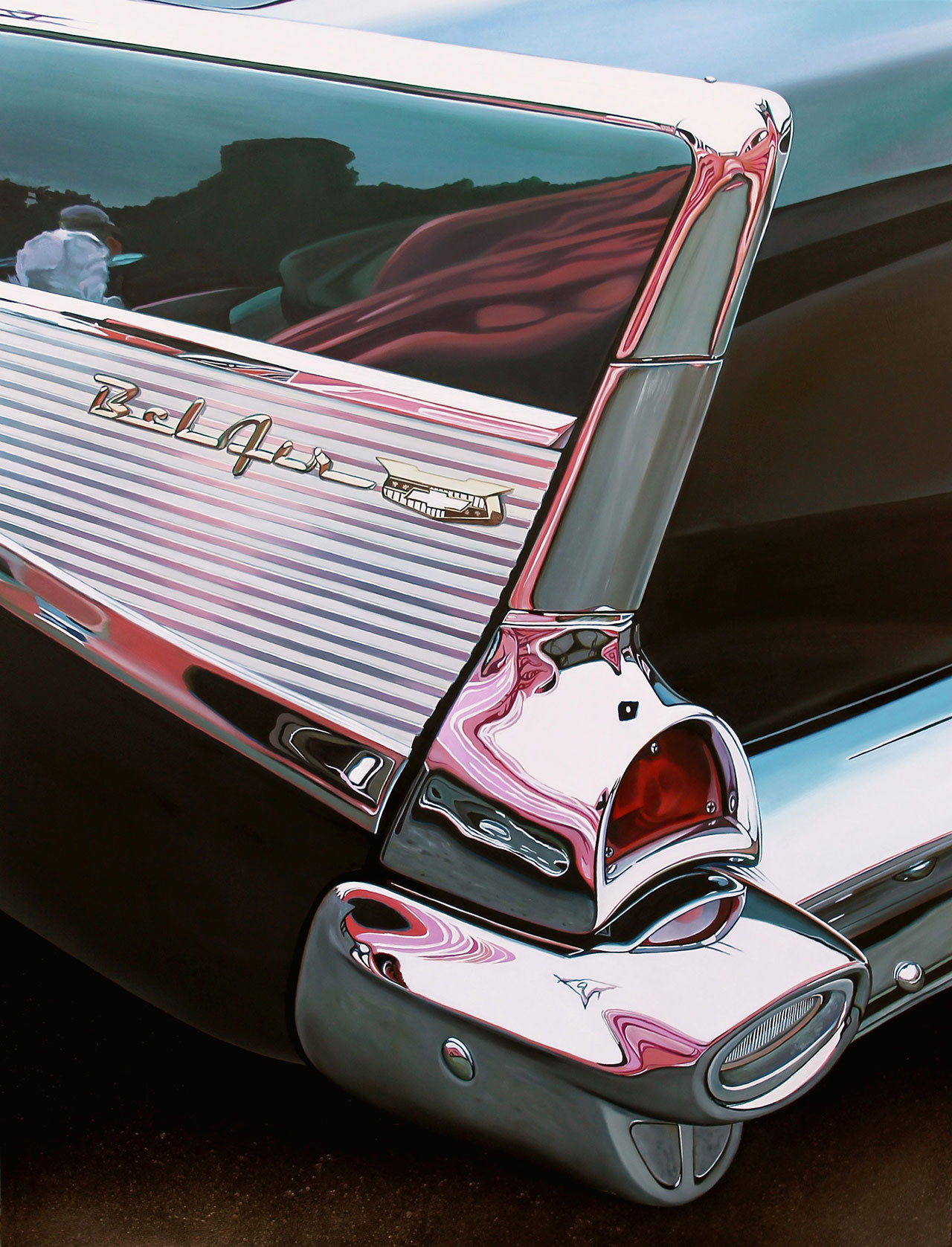 Bel Air with Pink, 2013 oil on aluminum panel, 23 x 30"   © Cheryl Kelley, Courtesy of Bernarducci Meisel Gallery  