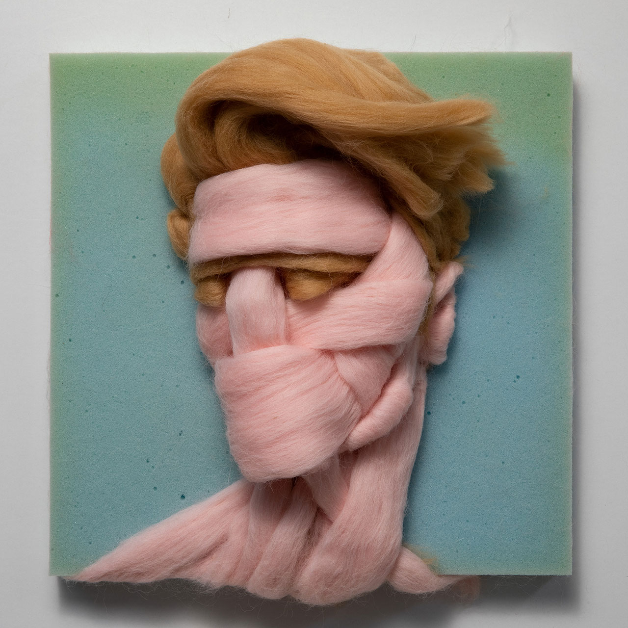 Salman Khoshroo，羊毛泡沫肖像系列，2020。由艺术家提供。