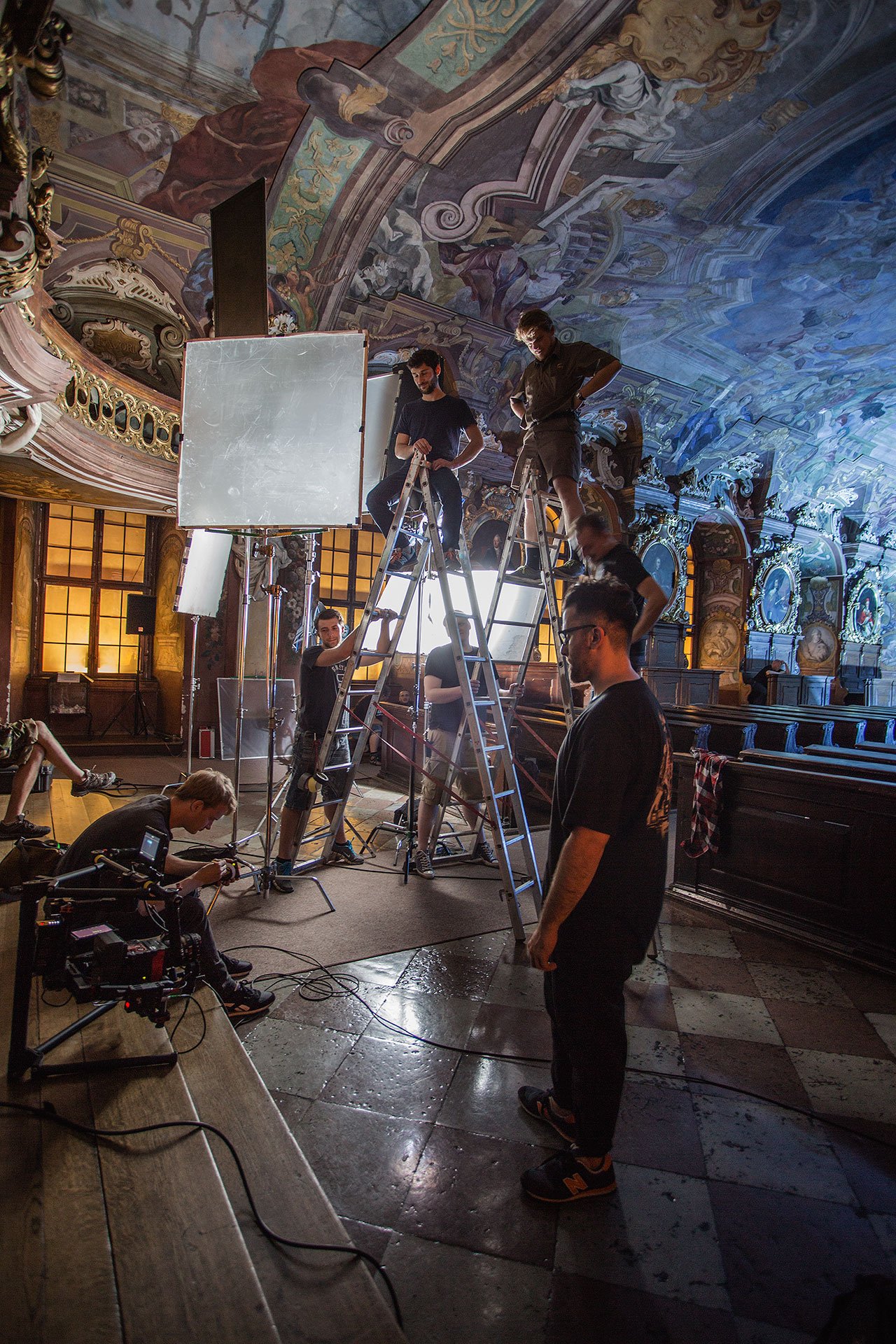 "Knowledge is everywhere – reach for it" video. Making of backstage. Photo © University of Wrocław.