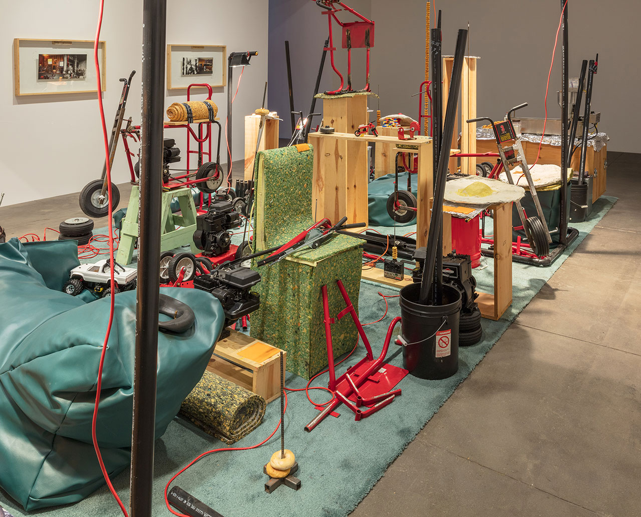 Jason Rhoades, My Brother / Brancuzi, 1995. Mixed media. Dimensions variable. Installation view, ‘Jason Rhoades. Installations, 1994 – 2006’. Hauser &amp; Wirth Los Angeles, 2017 © The Estate of Jason Rhoades. Courtesy Private Collection, Switzerland. Photo by Fredrik Nilsen.