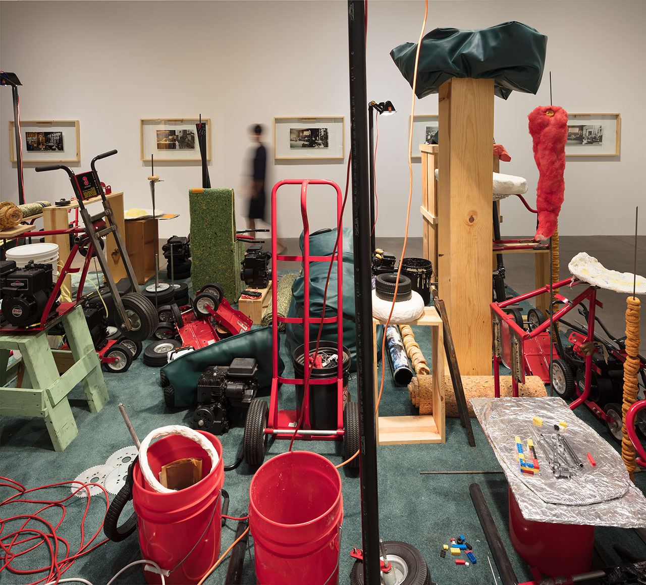 Jason Rhoades, My Brother / Brancuzi, 1995. Mixed media. Dimensions variable. Installation view, ‘Jason Rhoades. Installations, 1994 – 2006’. Hauser &amp; Wirth Los Angeles, 2017 © The Estate of Jason Rhoades. Courtesy Private Collection, Switzerland. Photo by Fredrik Nilsen.