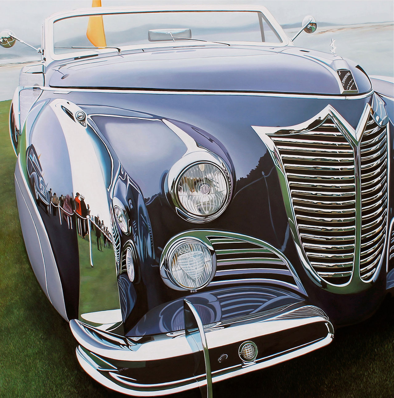 Purple Cadillac, 2013, oil on aluminum panel, 30 x 30.5"   © Cheryl Kelley, Courtesy of Bernarducci Meisel Gallery