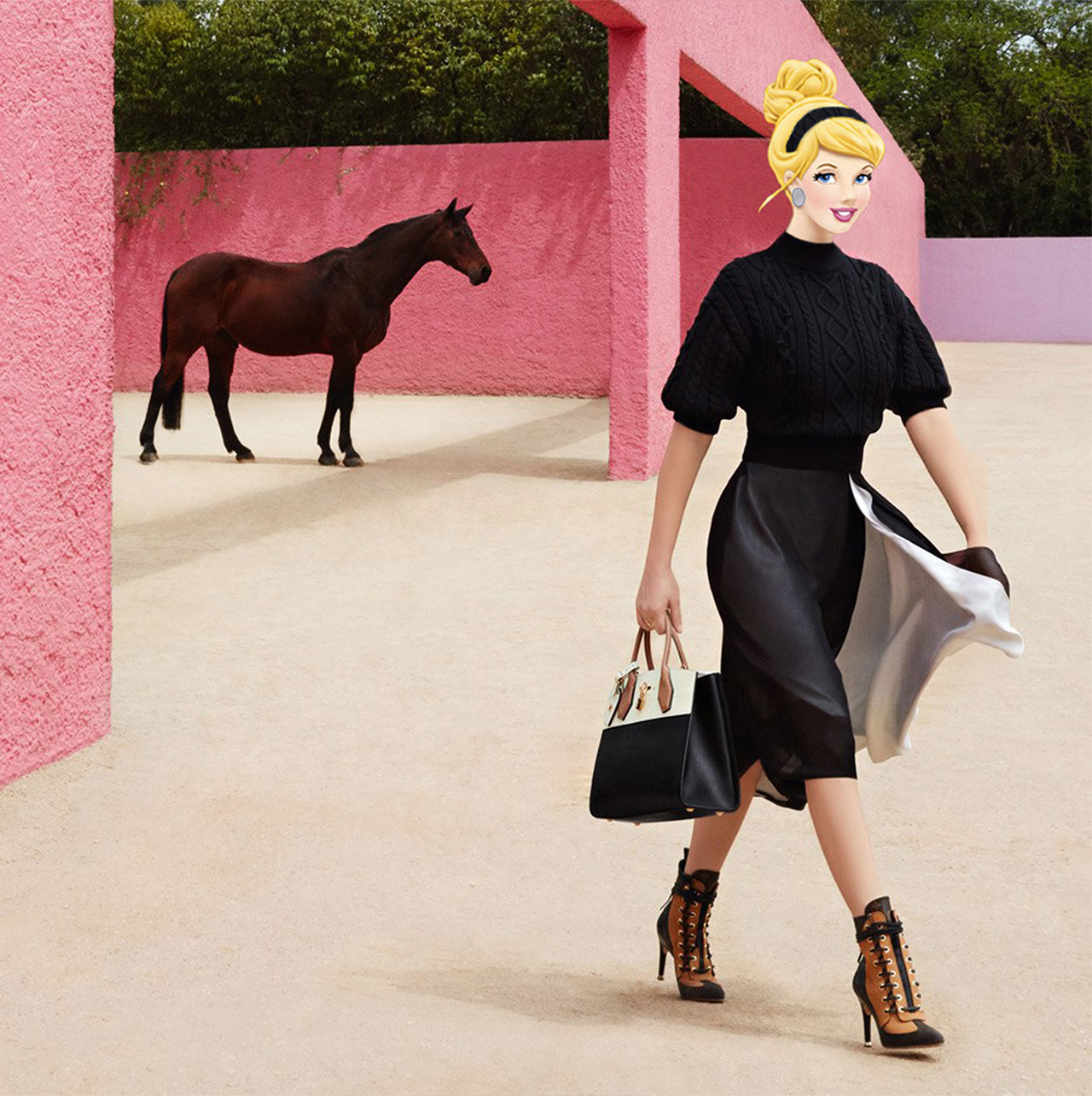 莉亚·赛杜 (Lea Seydoux) 在路易威登 (Louis Vuitton) 的 The Spirit Of Travel 2016 广告中饰演灰姑娘。 摄影：Patrick Demarchelier，Marie-Amelie Sauvé 造型，Gregory Masouras 照片编辑。