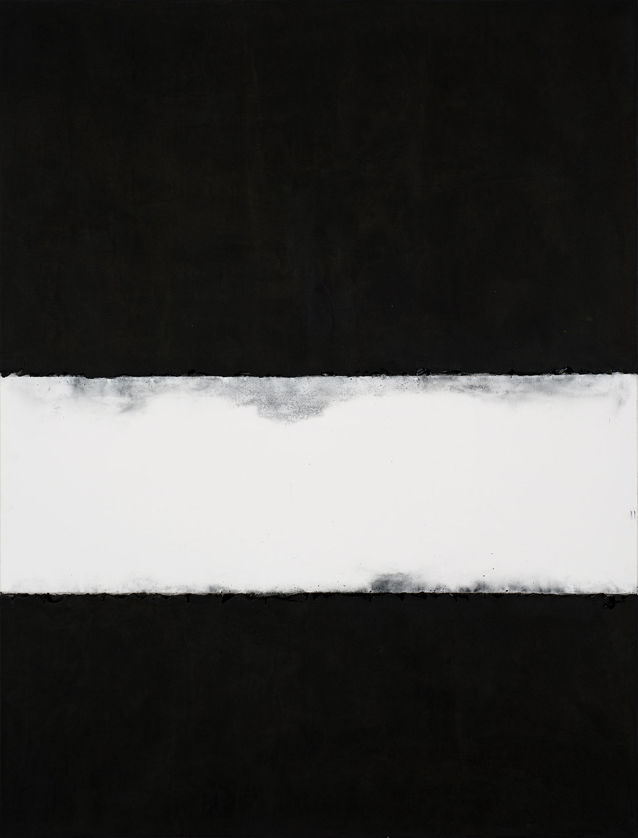 《风景》，2001 年。画布上的木炭，190 x 145 厘米。 ©李裴。 