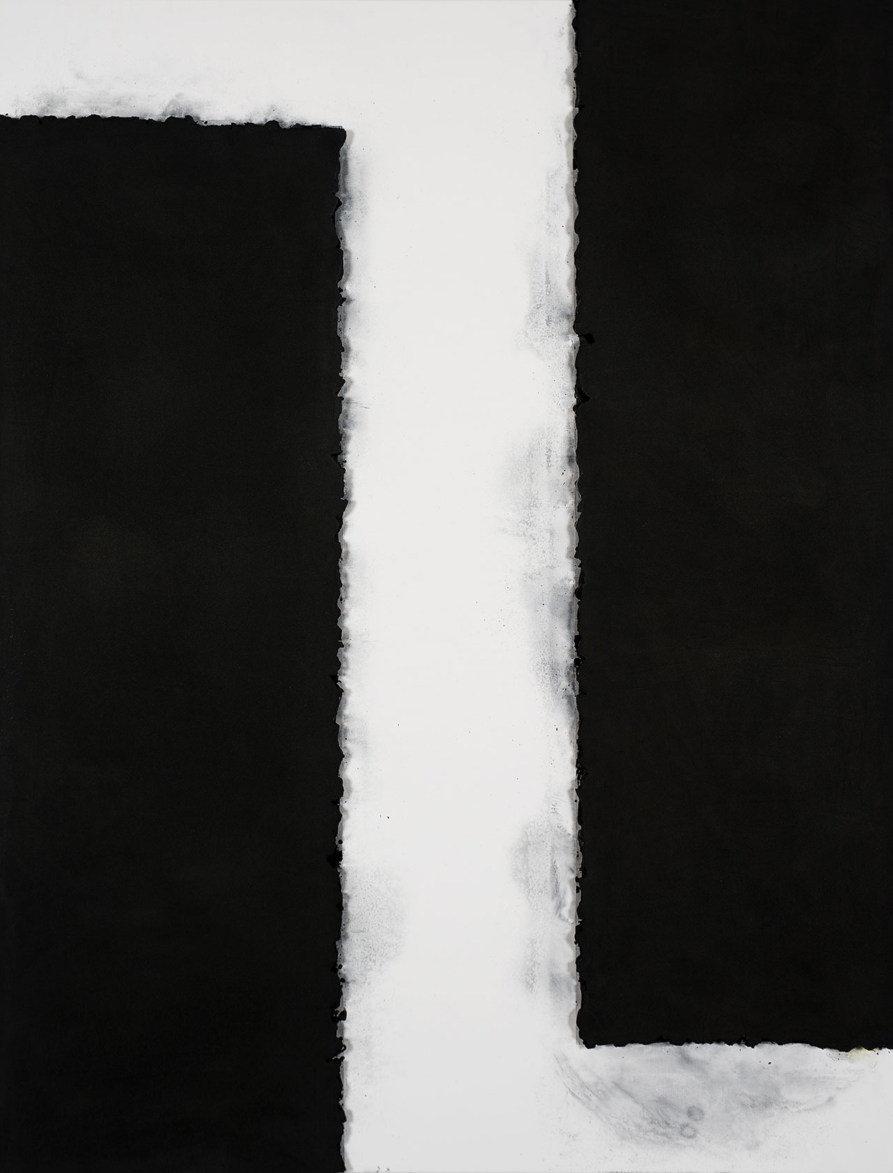 《风景》，2002 年。画布上的木炭，190 x 145 厘米。 ©李裴。 