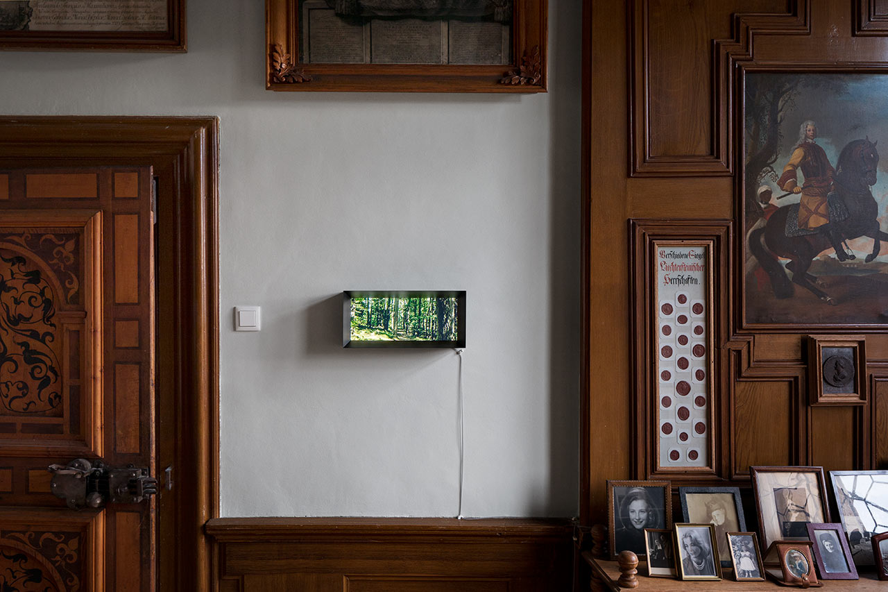 LEGACY exhibition view at Schloss Hollenegg. Site-specific installation by resident designers Commonplace Studio. Photo by Leonhard Hilzensauer.