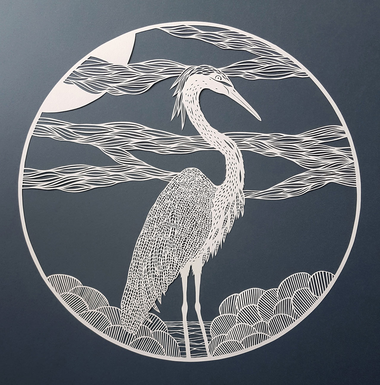 Pippa Dyrlaga, Heron, 2016 © Pippa Dyrlaga.