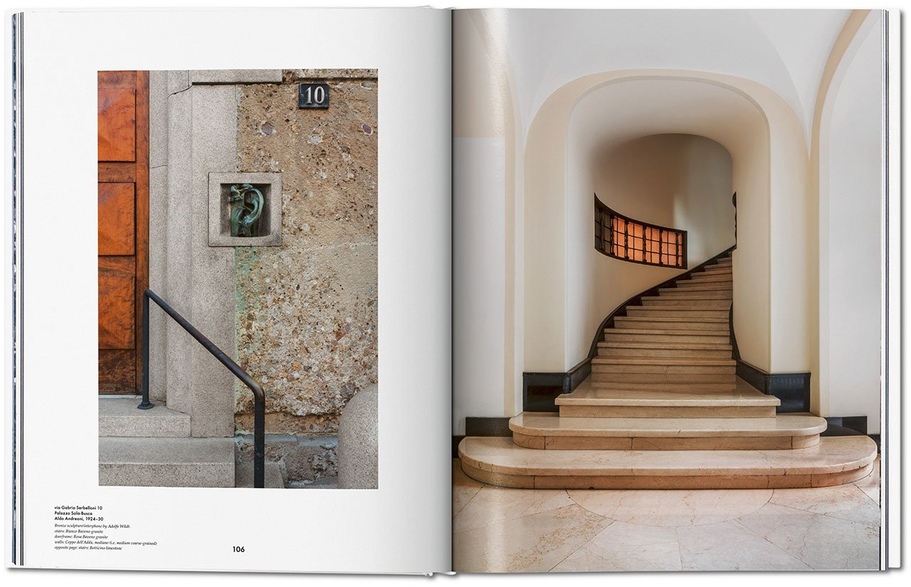 Entryways of Milan – Ingressi di Milano, book spread © Taschen.
