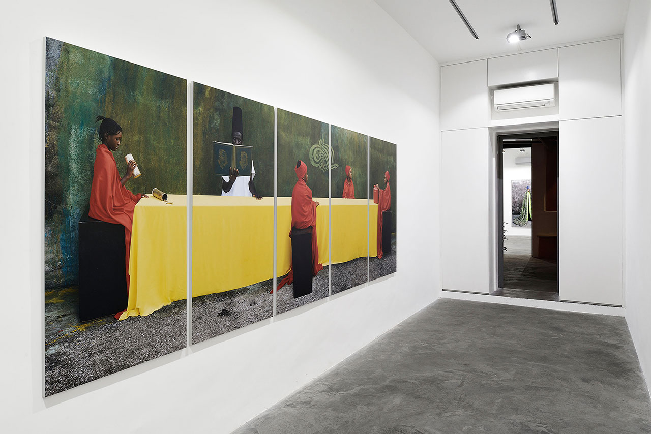 Maïmouna Guerresi, Talwin 2015-16, Installation view from Materia Gallery-Rome. Copyright © Maïmouna Guerresi, courtesy Mariane Ibrahim Gallery-Seattle &amp; Matèria Gallery-Rome.