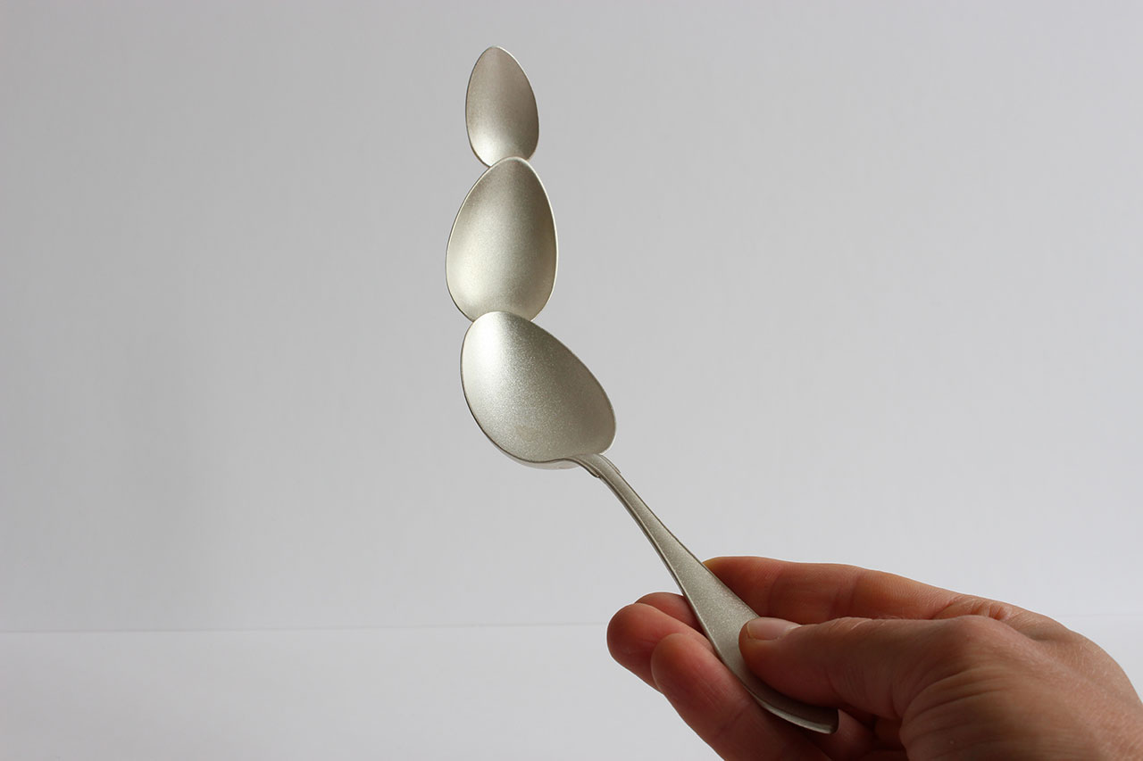 Triple spoon from Maki Okamoto for Steinbeisser. Photo courtesy Steinbeisser.