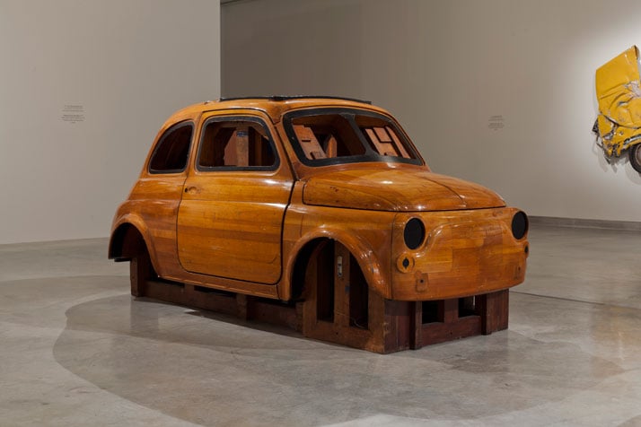 In Reverse, Centro Stile Fiat Wood mould for Fiat 500 (1956).Courtesy of Ron Arad Associates.