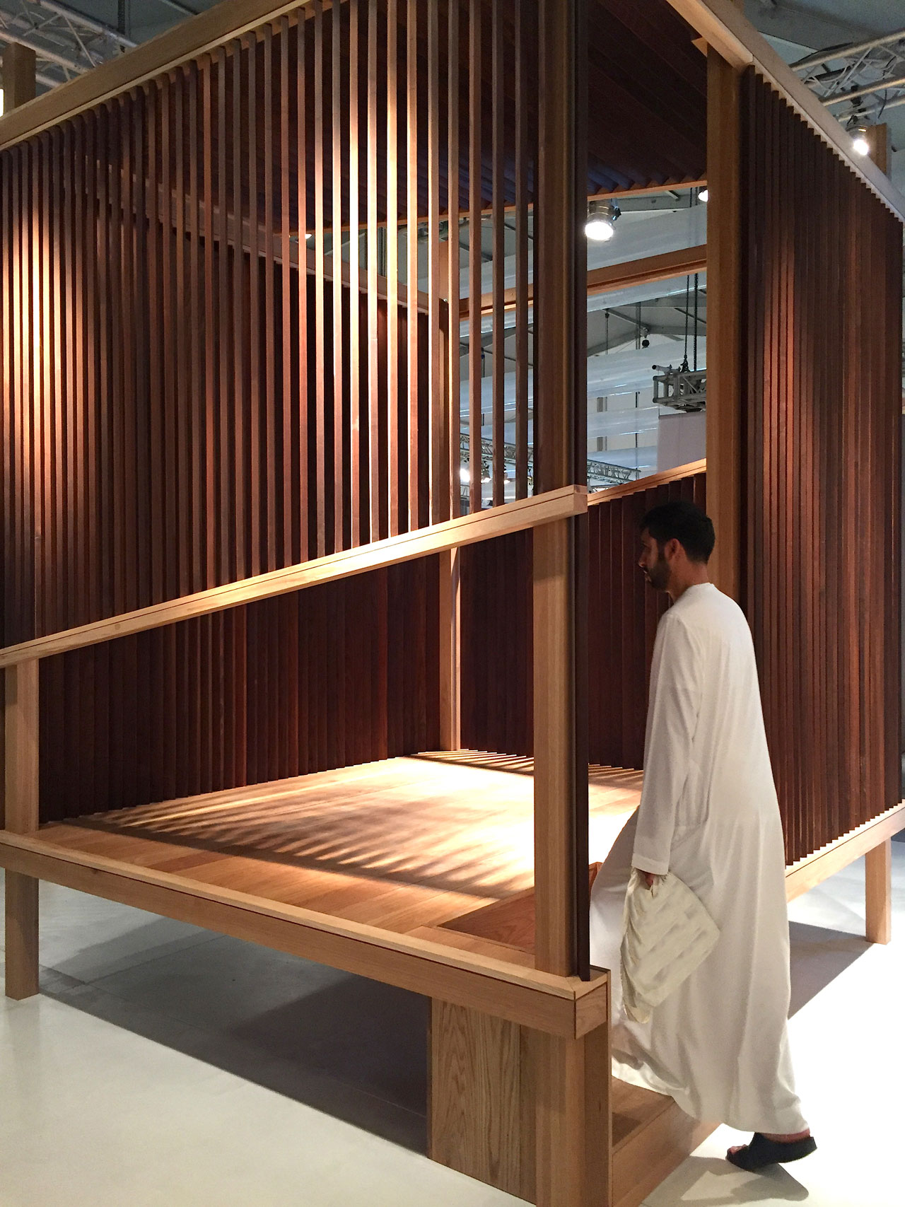 American Hardwood Export Council (AHEC) teamed up with T.ZED Architects - an UAE Based Progressive International Architecture &amp; Design Practice - for the creation of The Cocoon, a floating timber installation using Thermally Modified Ash which was exhibited at Downtown Design Dubai 2016.
Photo by Jose Balitian.