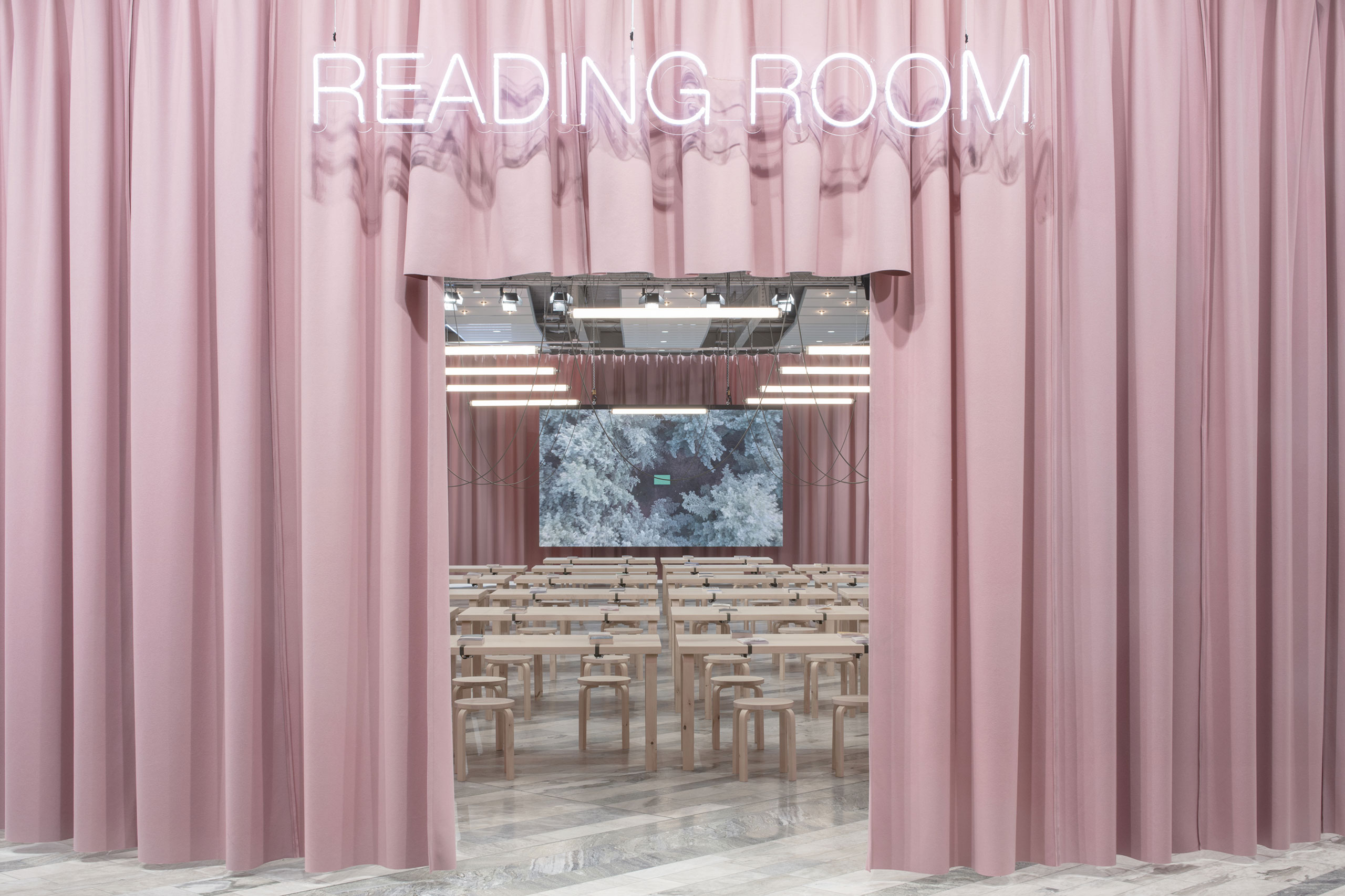 Reading Room by research-based design studio Formafantasma and Guest of Honor at Stockholm Furniture Fair 2024. Photography © Maharam.