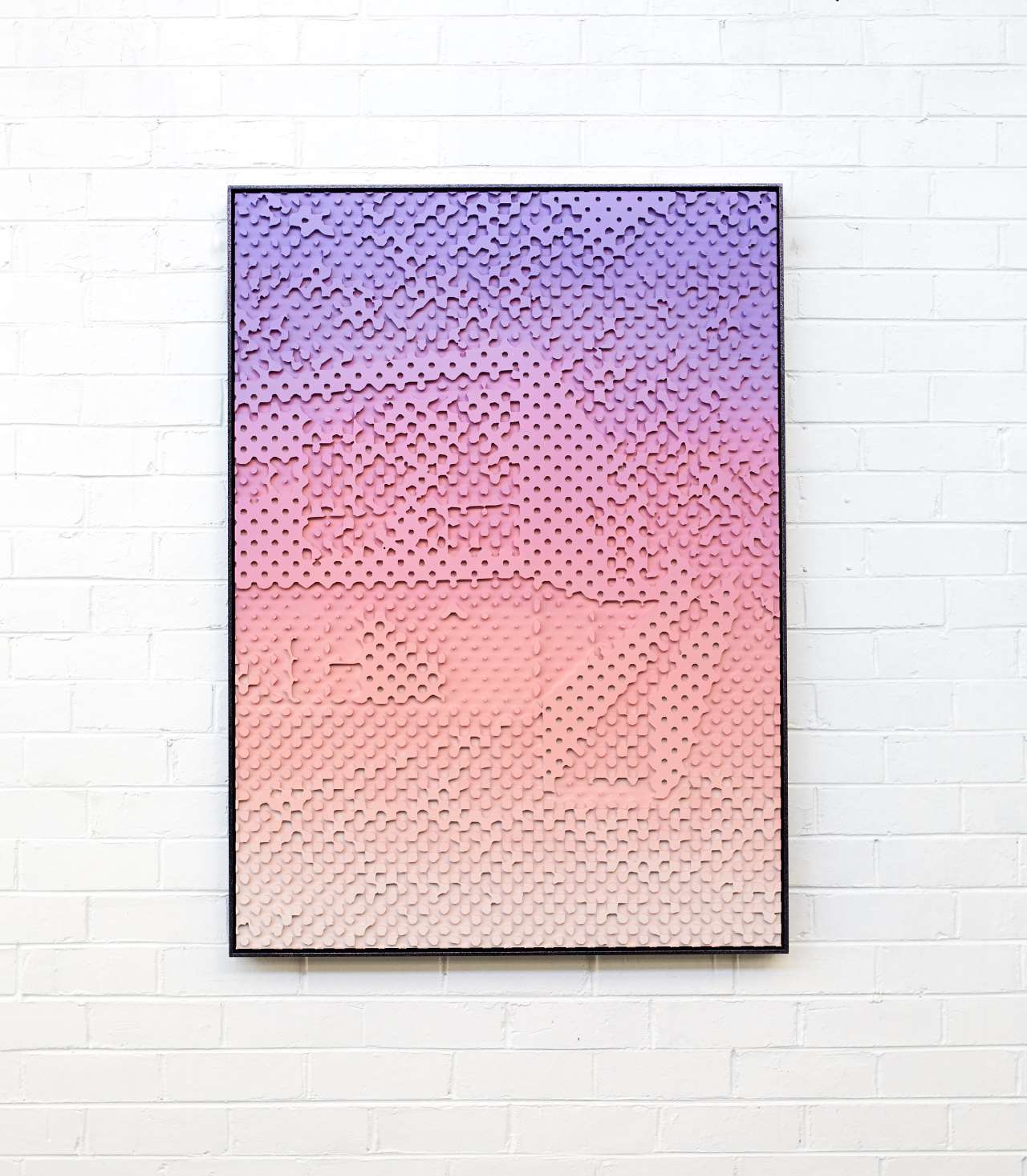 Tom Adair, Untitled CNC, 2019. Acrylic on CNC high density foam board, aluminium powder coat frame, 90x120cm. © Tom Adair.