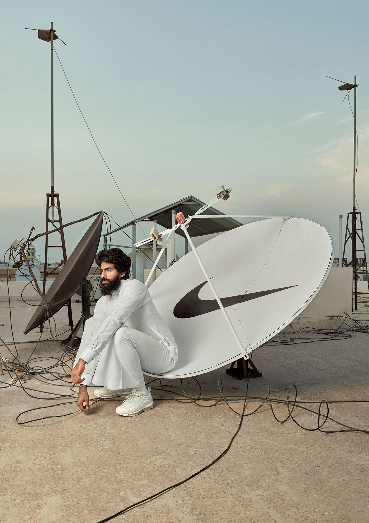 Ali Cha’aban and Rayan Nawawi, Satellite Culture, Nike x Vice magazine featuring Airmax97 model. Courtesy of Ali Cha’aban.