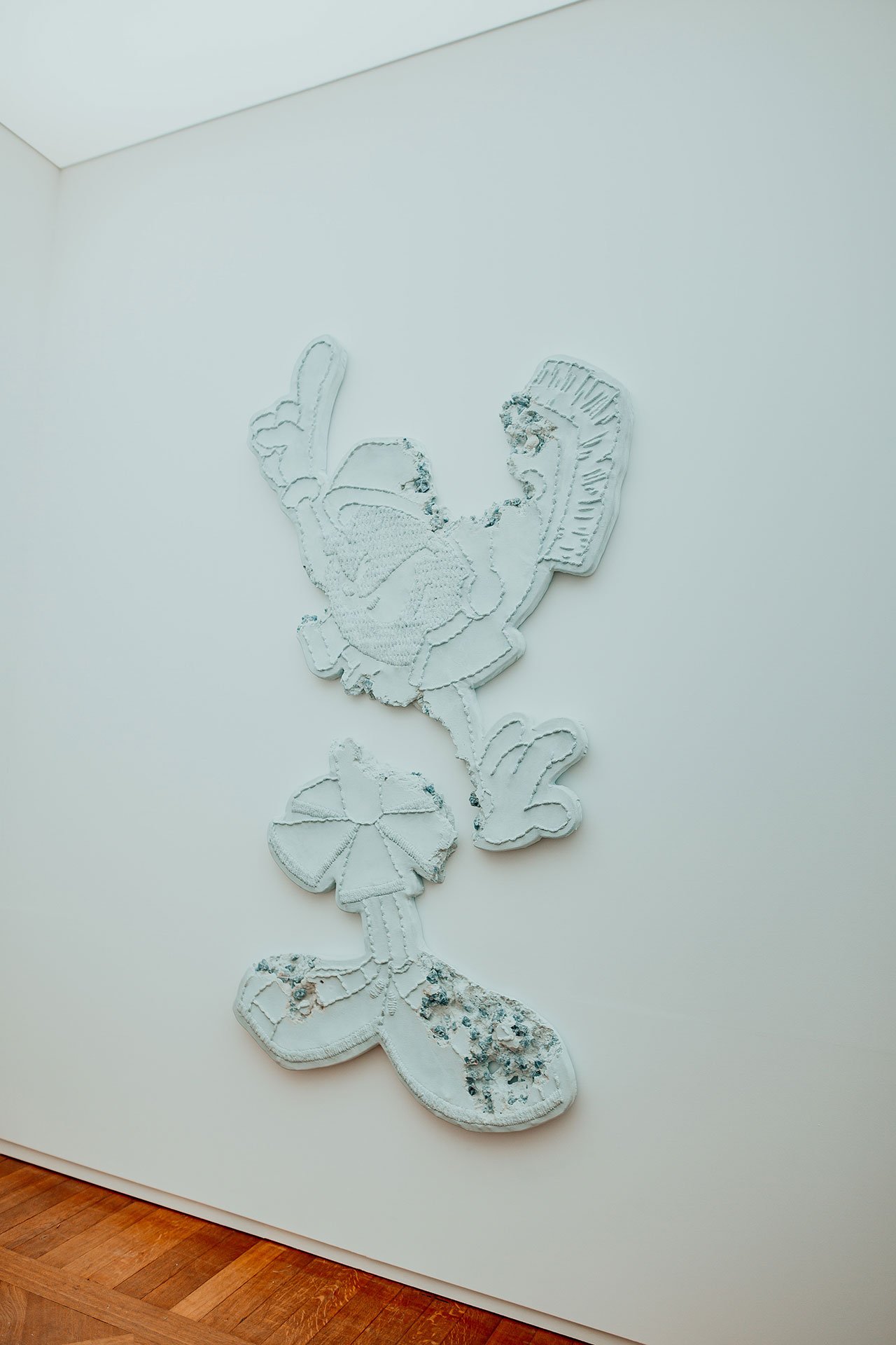 Daniel Arsham, Eroded Patches. Exhibition view at Moco Museum in Amsterdam. Photo by Isabel Janssen.