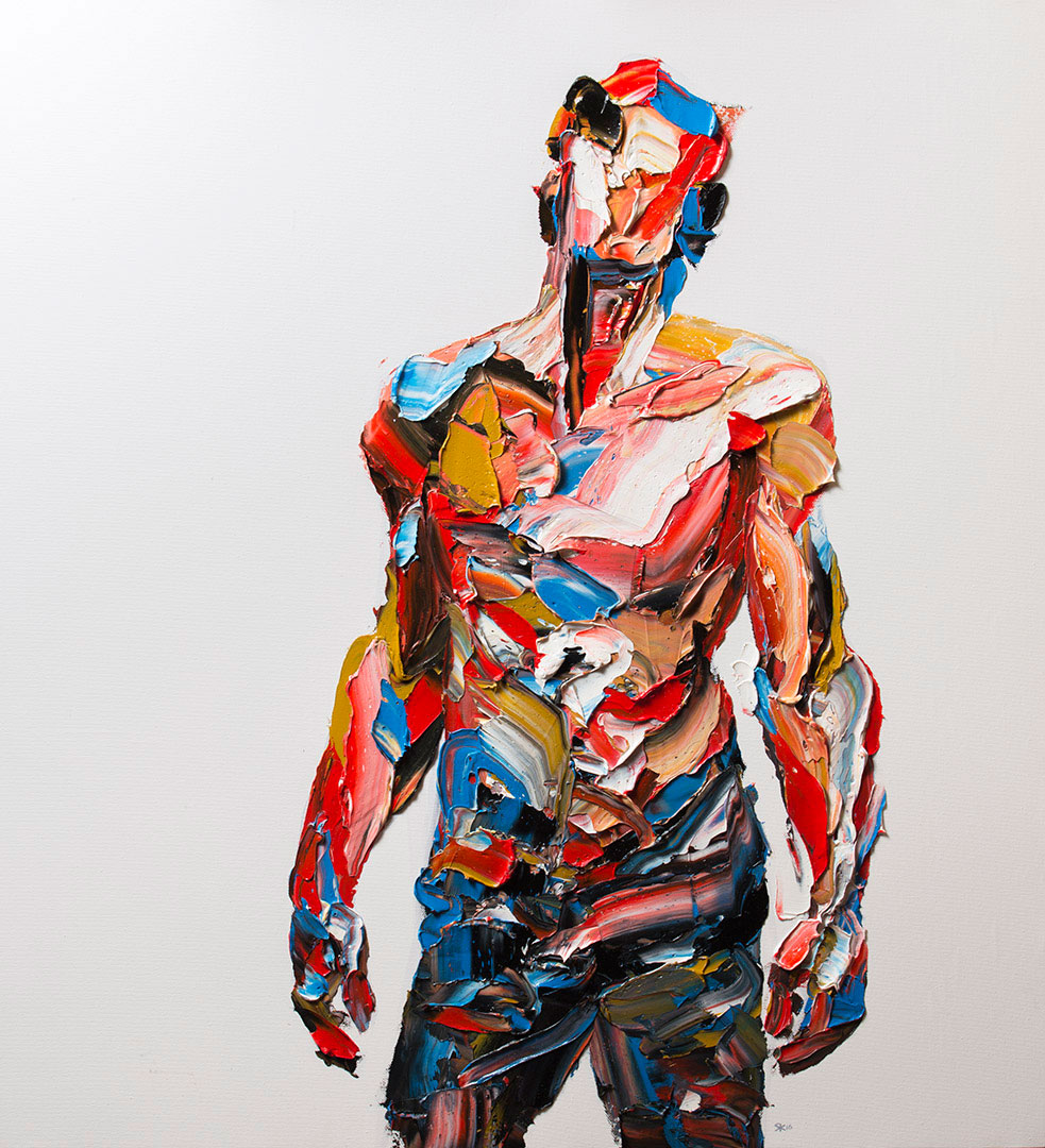 Salman Khoshroo, Collection of figure studies, 84x92cm, oil on canvas.
