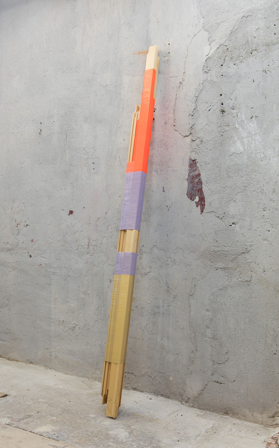 Silvina ArismendiLilac Spring, 2014Stretcher Bars and plastic string83.3 in (213 cm).