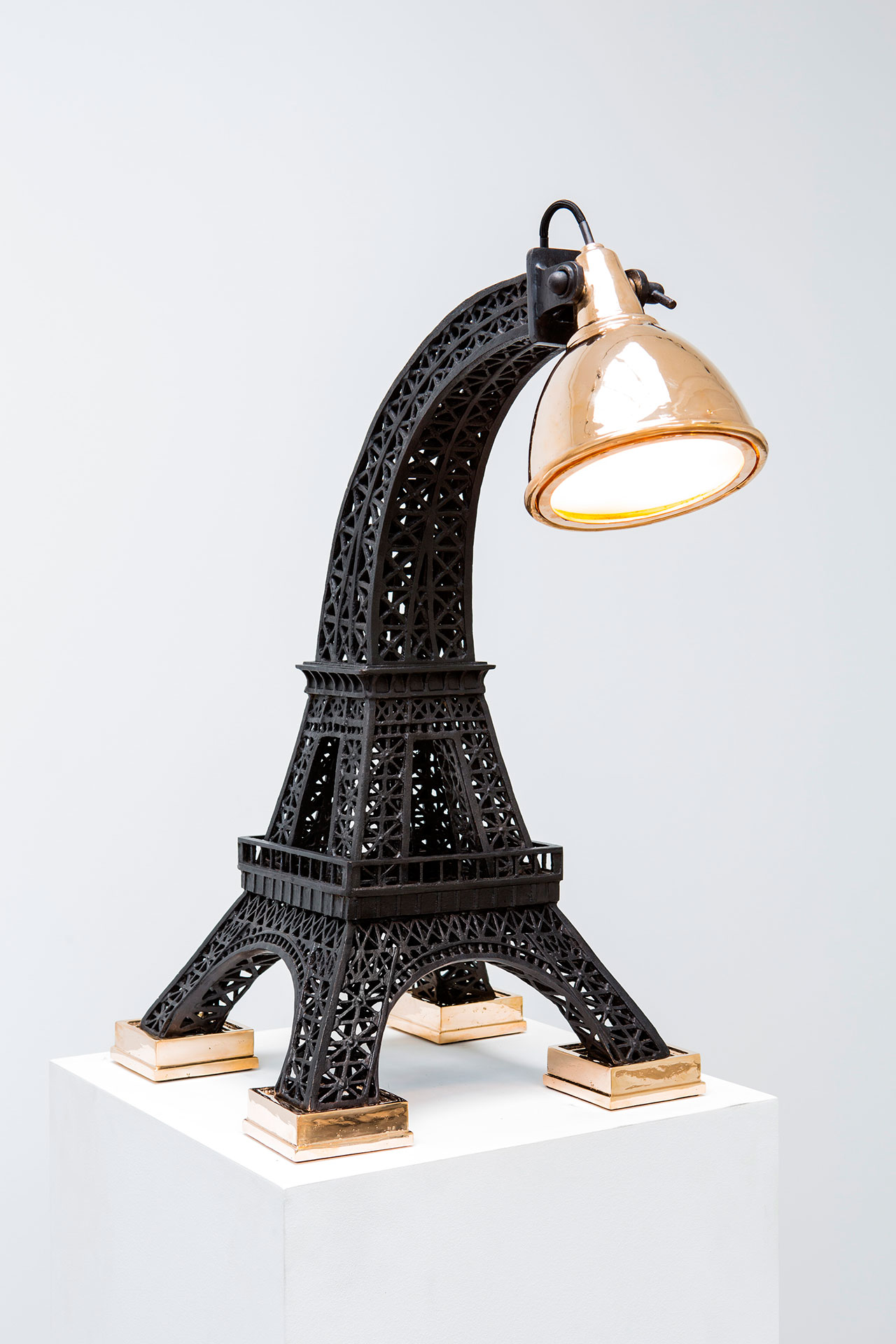 TOUR EIFFEL from Landmark series, 2012. Polished and patinated bronze, handblown glass, LED light fittings. Courtesy of Carpenters Workshop Gallery.