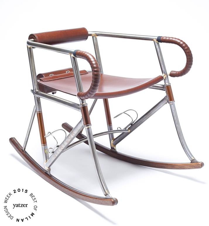 由 Simon Taylor 设计的 Randonneur 椅子。（出现在：伦敦制造展览，展示了来自坎伯韦尔、切尔西和温布尔登艺术学院在文图拉兰布拉特的校友和工作人员创作的作品）。