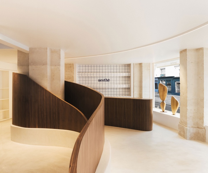 Organic Forms, Natural Materials and Crafted Details Imbue a Beauty Clinic in Paris with Sculptural Soulfulness